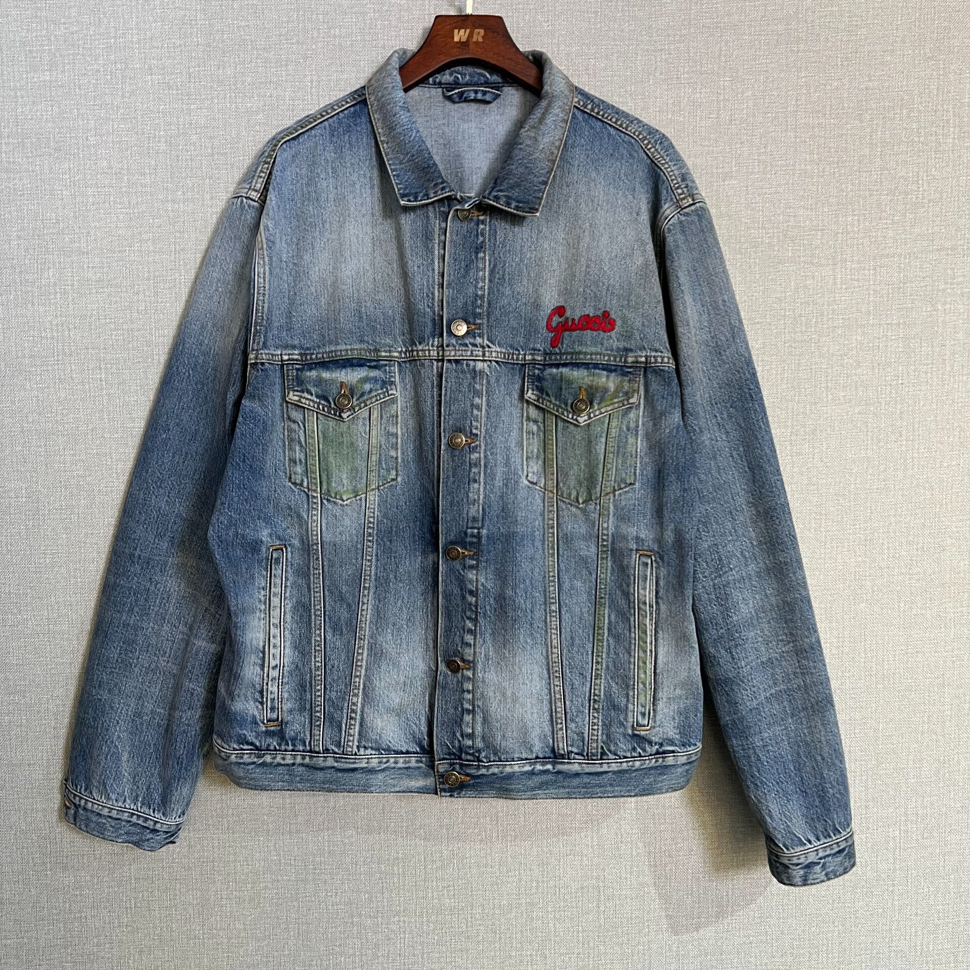 Gucci Gucci Cat Embroidery Washed Denim Jacket Size US L / EU 52-54 / 3 - 1 Thumbnail