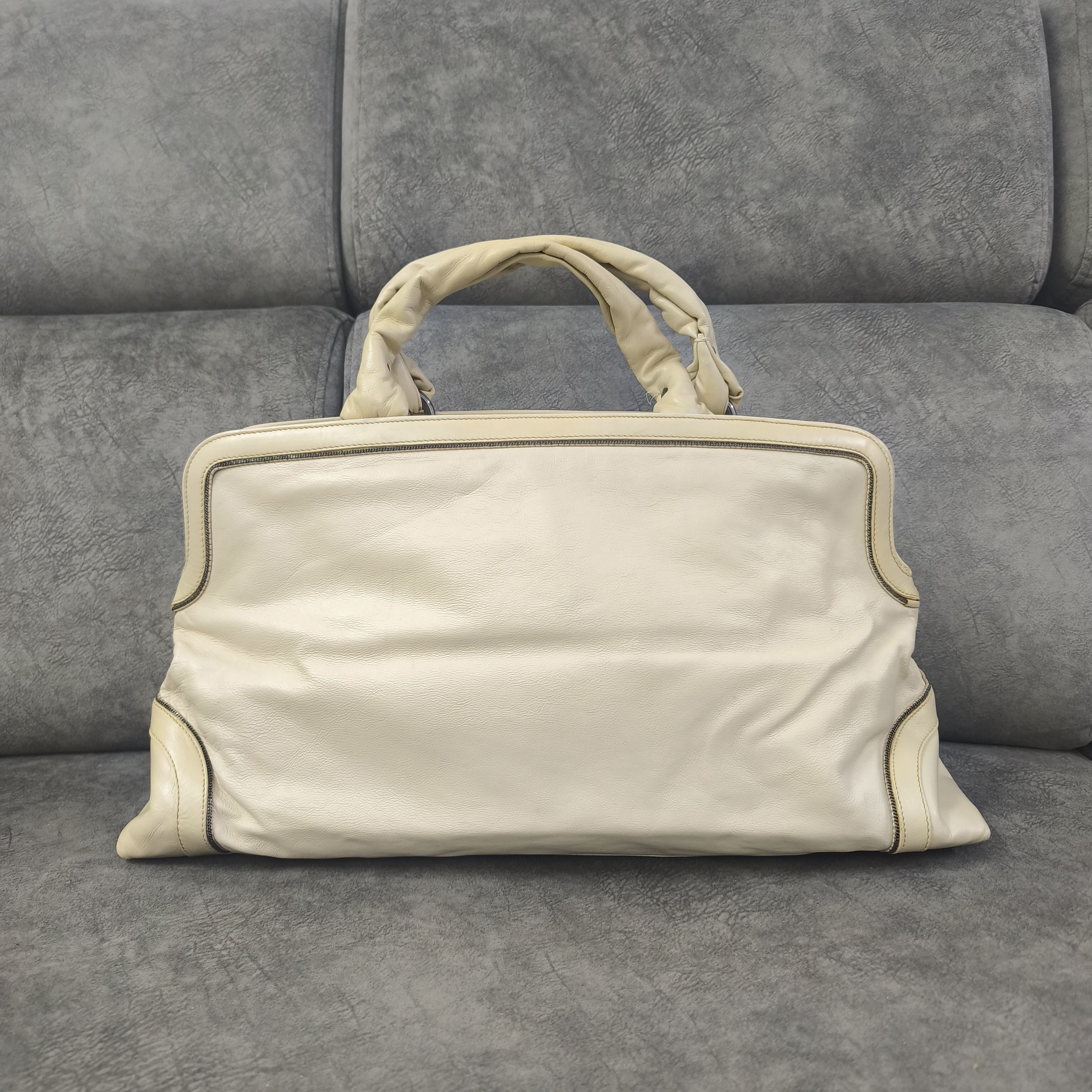 Chanel CHANEL 2008 SOHO CC LOGO CREAM PANELLED HANDBAG Size ONE SIZE - 2 Thumbnail
