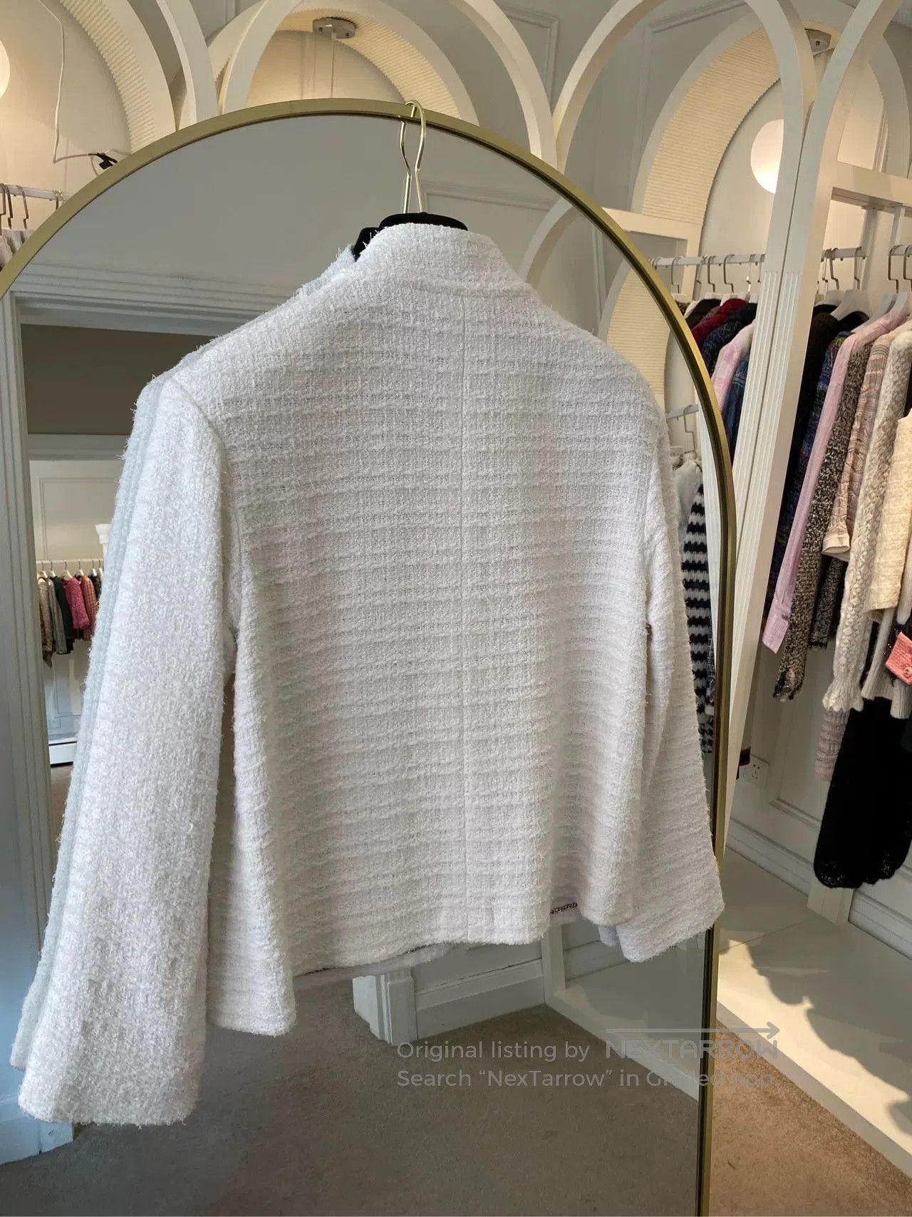 Chanel Chanel 21C White Bow Diamond Coat. Size US S / EU 44-46 / 1 - 2 Thumbnail