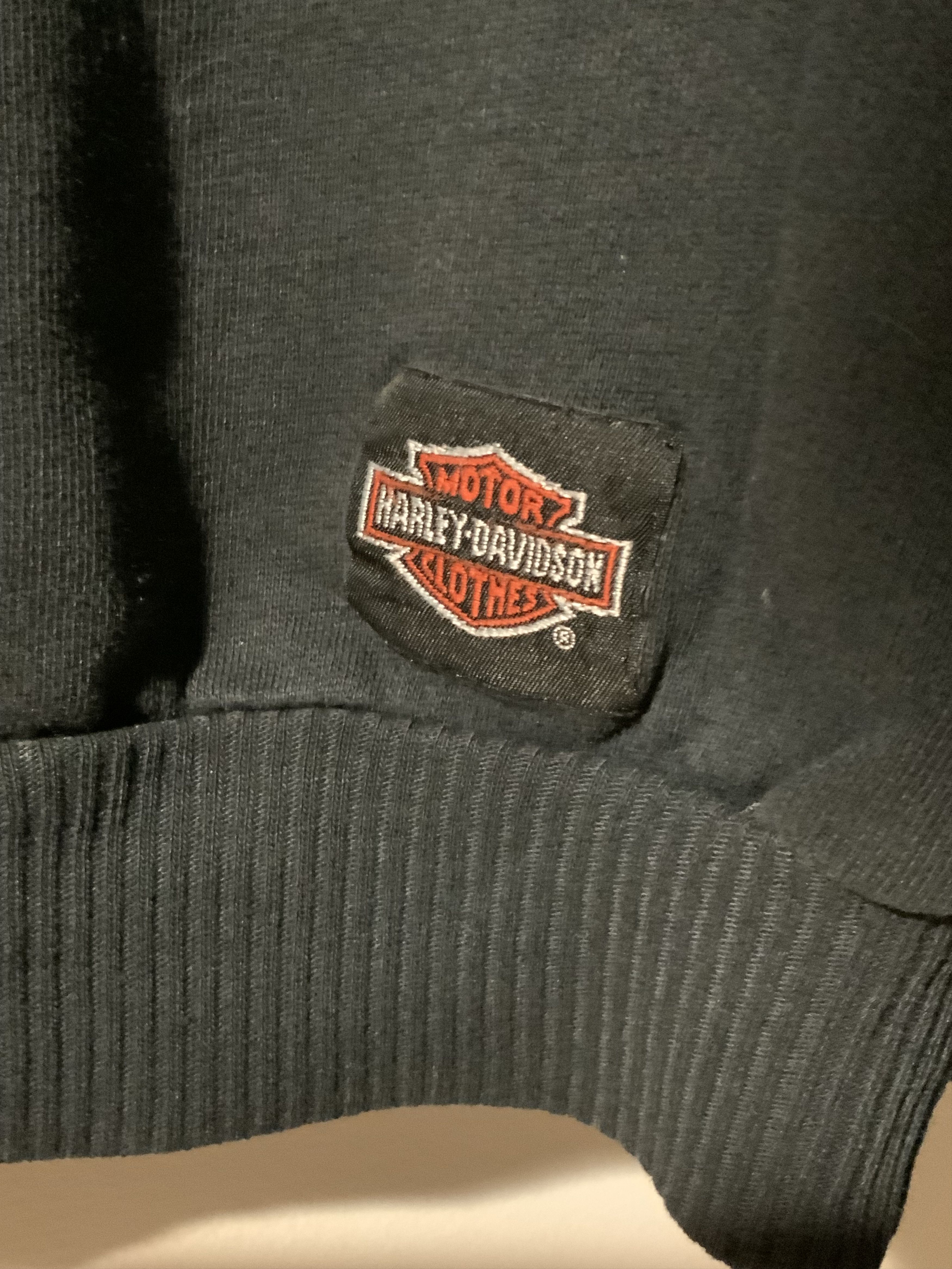 Harley Davidson × Vintage Vintage 80s Harley Davidson Lighting Zip up Sweatshirt Size US M / EU 48-50 / 2 - 5 Thumbnail