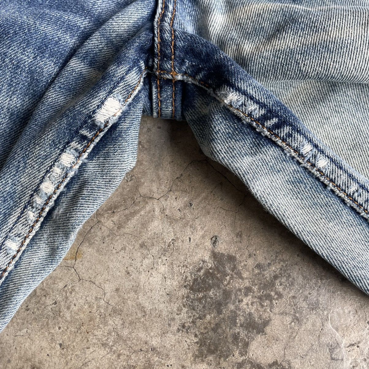Levi's Vintage Clothing 🔥Vintage Levis 508 Custom Patchworks Ripped Distress Jeans Size US 33 - 10 Thumbnail