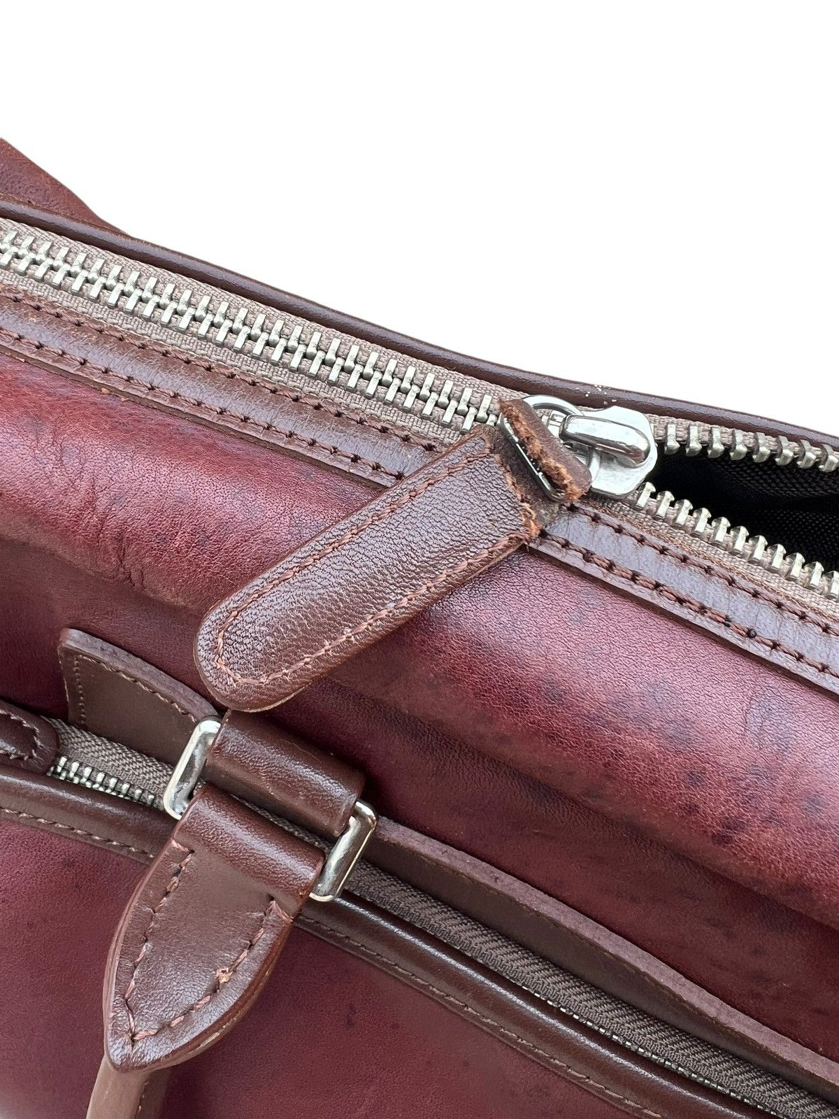 Japanese Brand × Leather Somes Saddle Japan Distressed Patina Leather 2 Way Bag Size ONE SIZE - 25 Thumbnail
