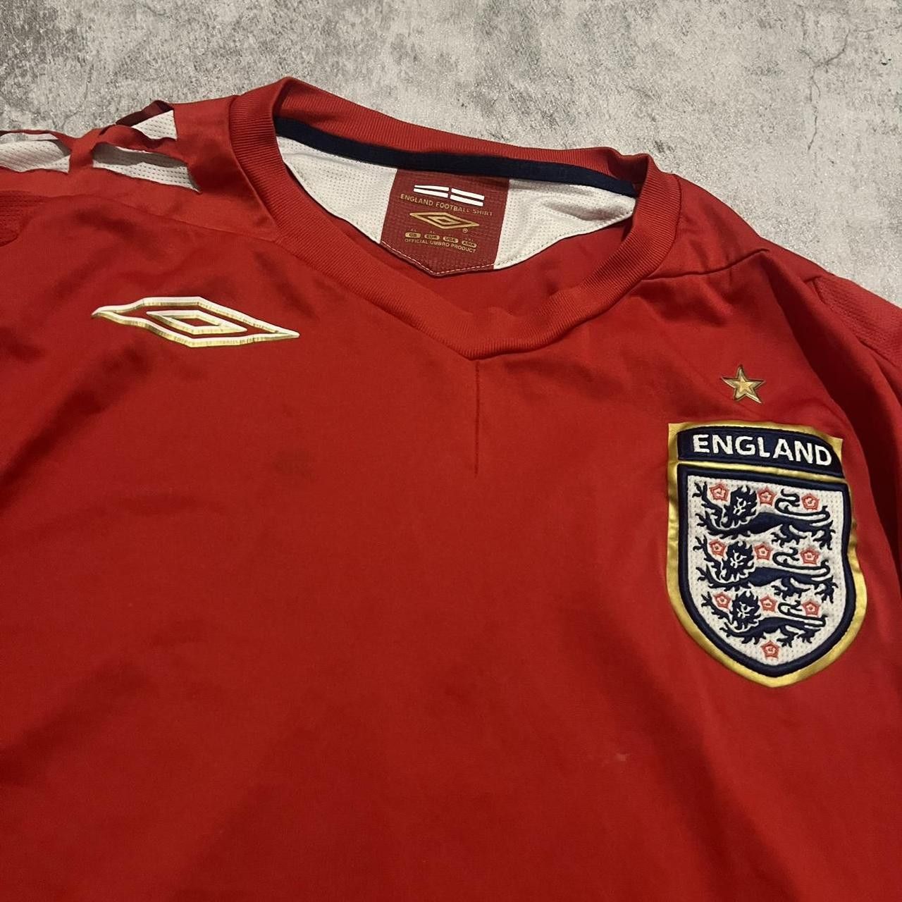 Umbro 2006-08 England Umbro Longsleeve Football Shirt y2k 2000s Size US XL / EU 56 / 4 - 3 Thumbnail