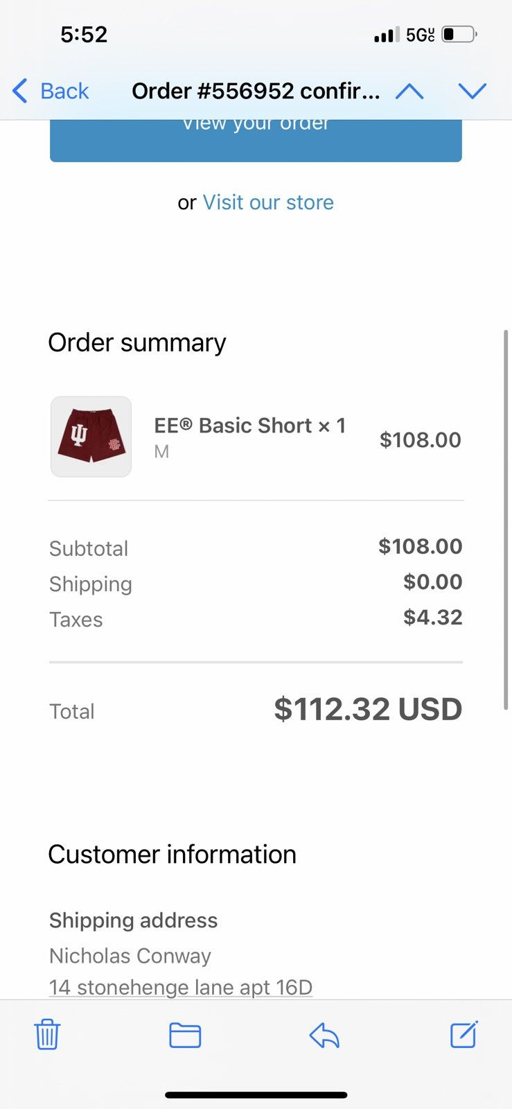 Eric Emanuel Eric Emanuel red Indiana Hoosiers shorts medium Size US 30 / EU 46 - 2 Thumbnail
