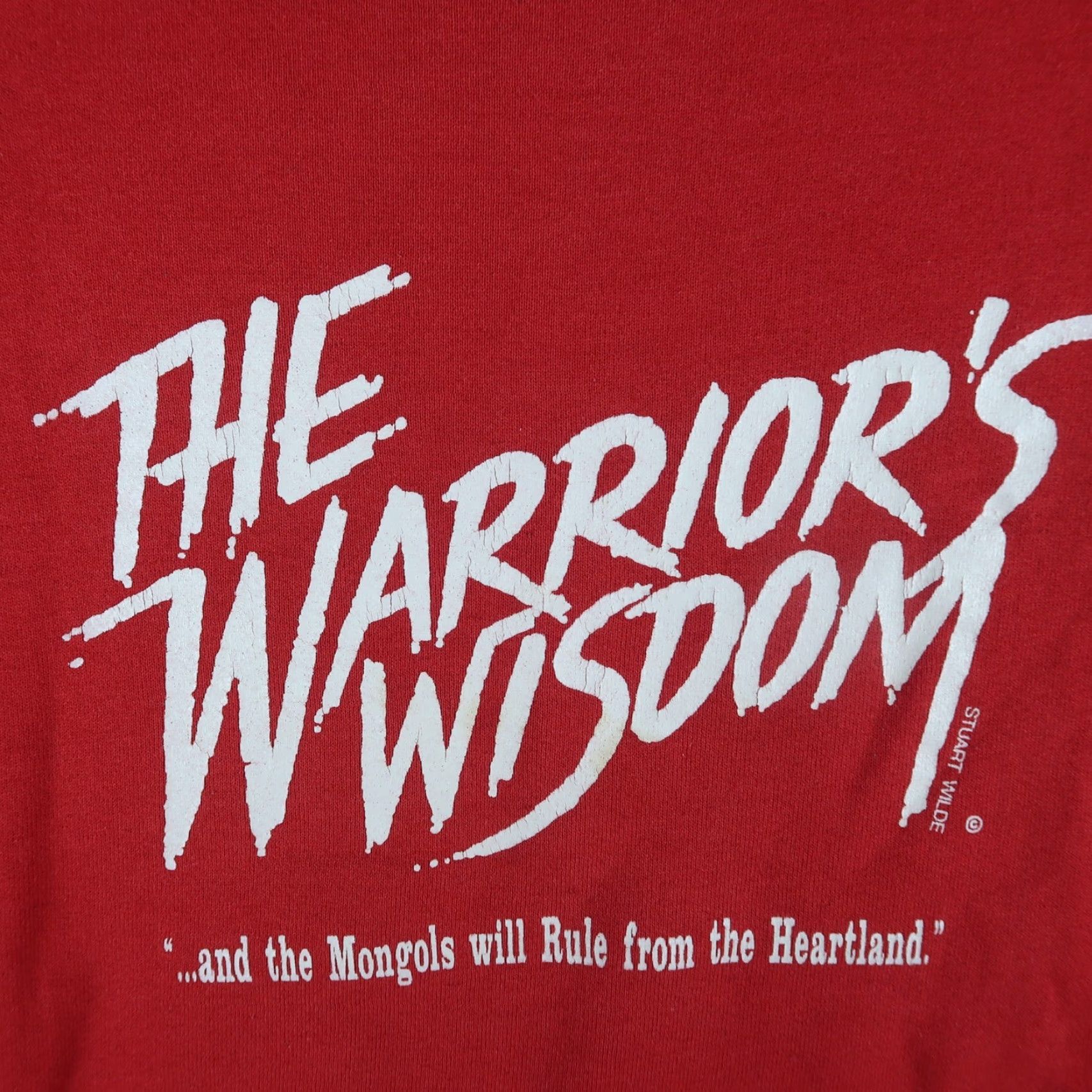 Fruit Of The Loom VINTAGE The Warrior's Wisdom Sweatshirt Stuart Wilde Crewneck Adult XL USA Red Graphic Print Pullover Mens Size US XL / EU 56 / 4 - 4 Thumbnail