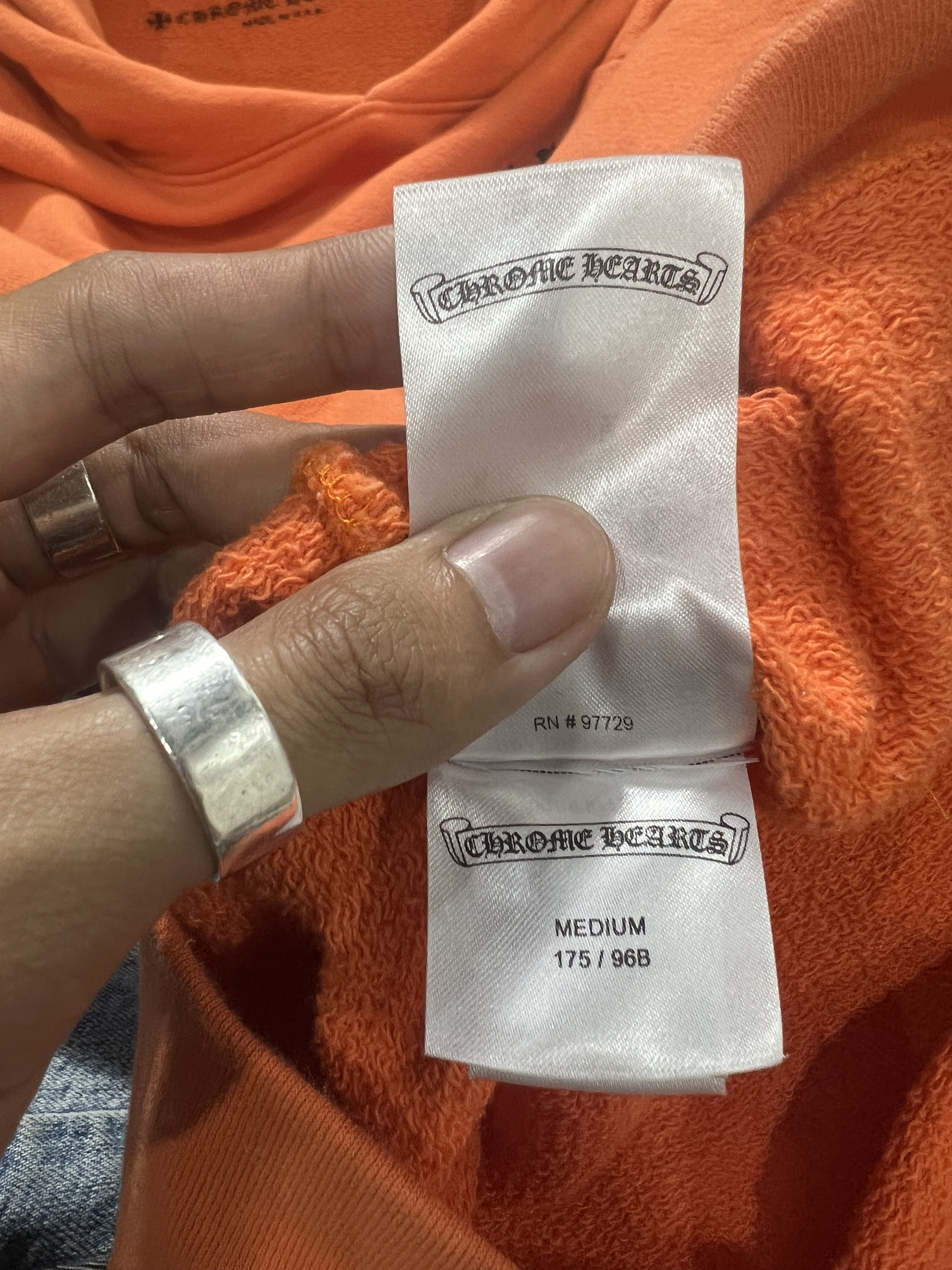 Chrome Hearts Chrome Hearts Dagger Crest Orange Hoodie USA Medium Size US M / EU 48-50 / 2 - 12 Thumbnail