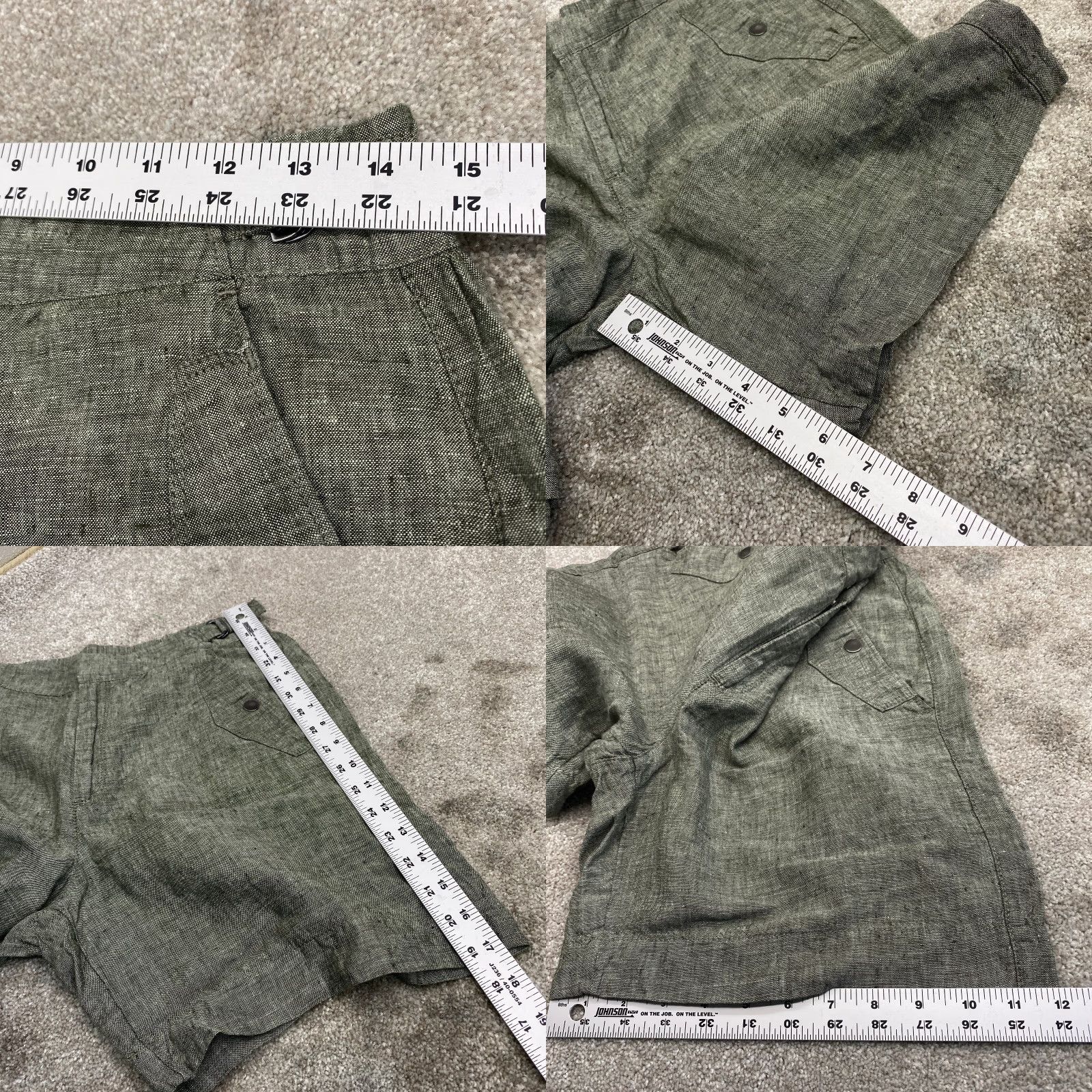 Athleta Athleta Shorts Women 100% Linen Green Size 6 Elastic Waistband Pockets Activewear 6.5 Inseam Size 28" / US 6 / IT 42 - 9 Thumbnail
