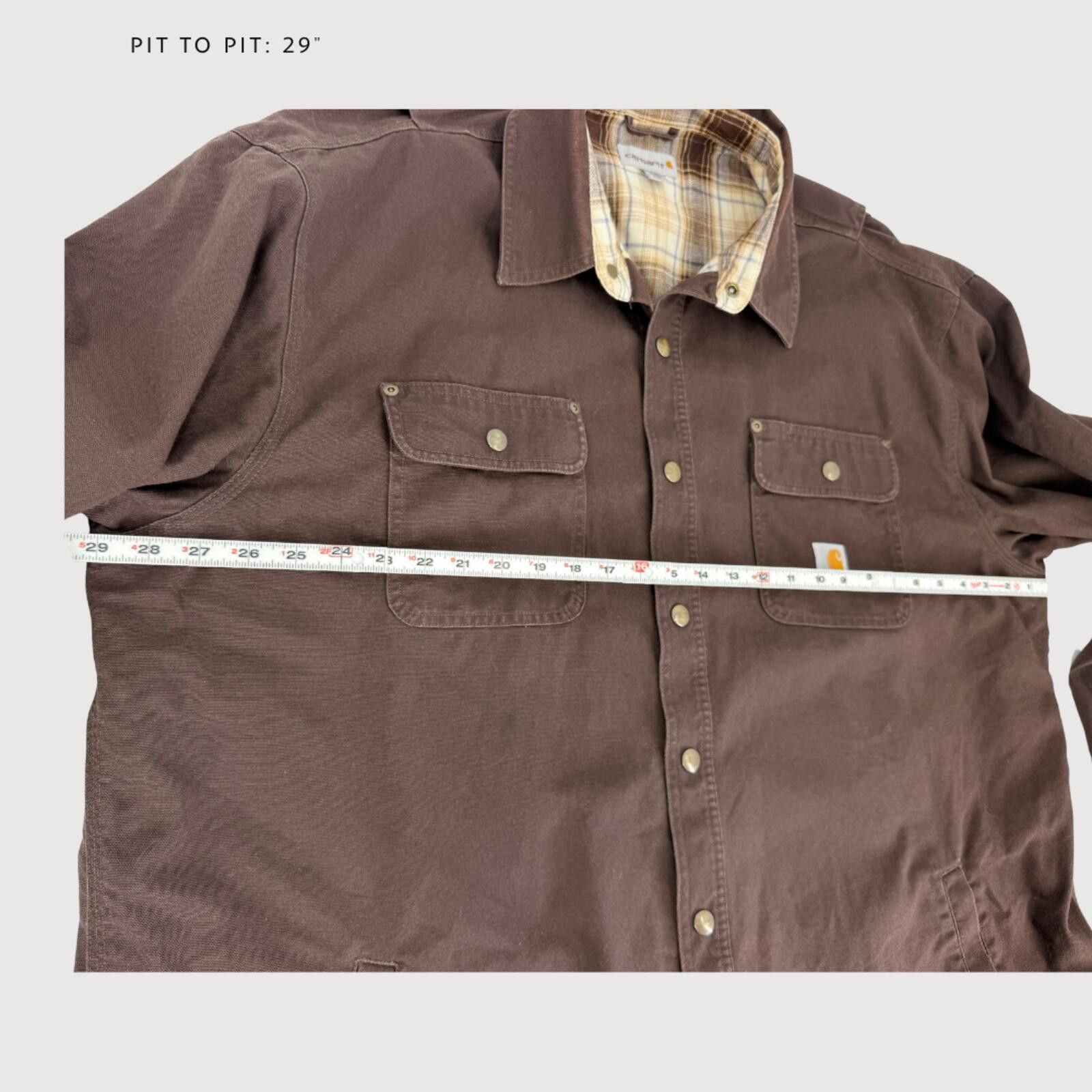 Carhartt Carhartt Flannel Lined Canvas Chore Jacket 2XL Size US XXL / EU 58 / 5 - 7 Thumbnail