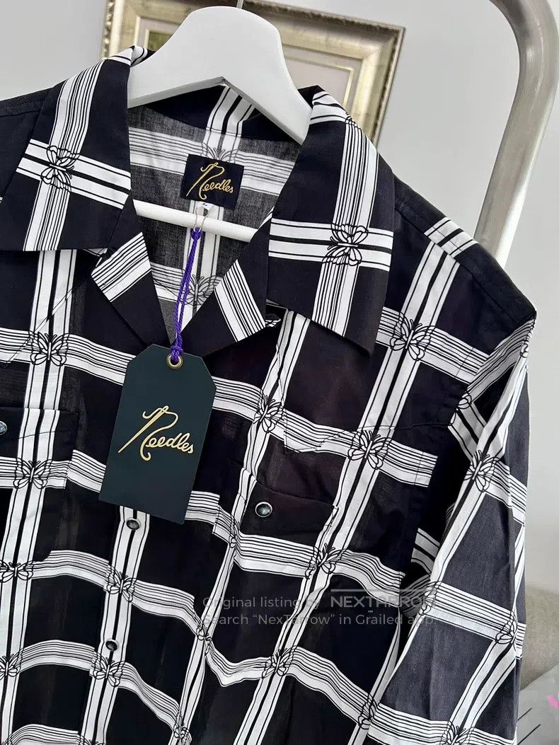 Needles Needles Nissan Butterfly Check Short Sleeve Shirt Size US L / EU 52-54 / 3 - 2 Thumbnail