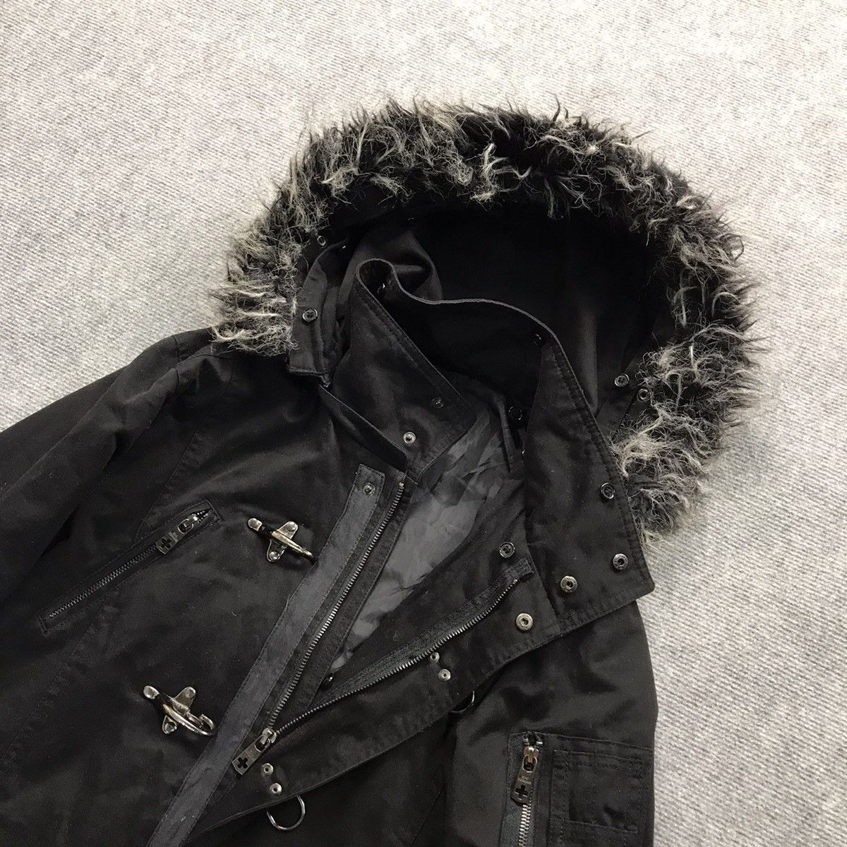 If Six Was Nine × Japanese Brand FUR HOODIES SHO BERNINGS BLACK JACKET Size US L / EU 52-54 / 3 - 12 Thumbnail