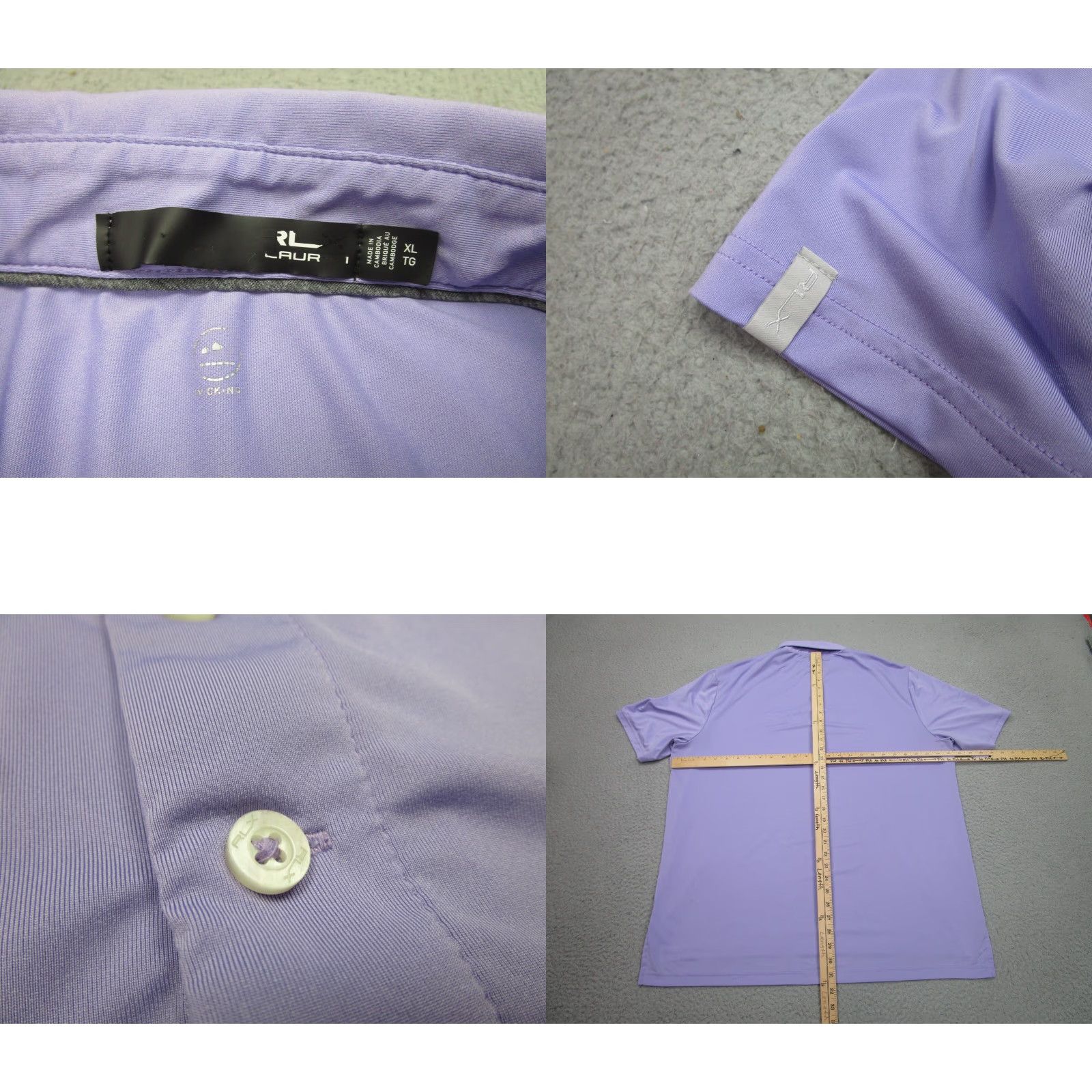 Vintage RLX Polo Mens XL Purple Golf Performance Wicking Gozzer Ranch Country Club Size US XL / EU 56 / 4 - 8 Thumbnail