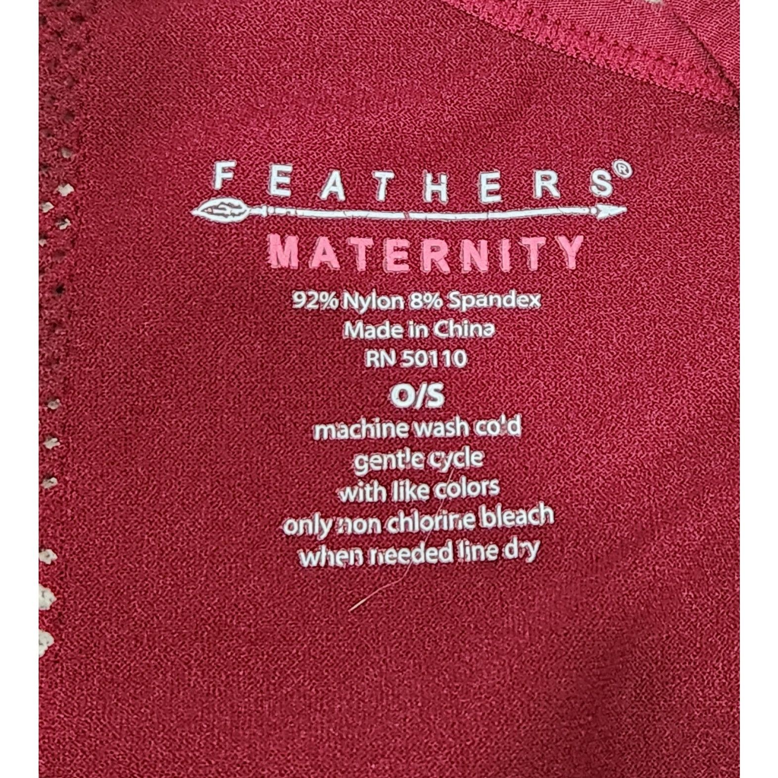 Other Feathers Maternity Burgundy Racerback Tank Top 0/S Size S / US 4 / IT 40 - 4 Thumbnail