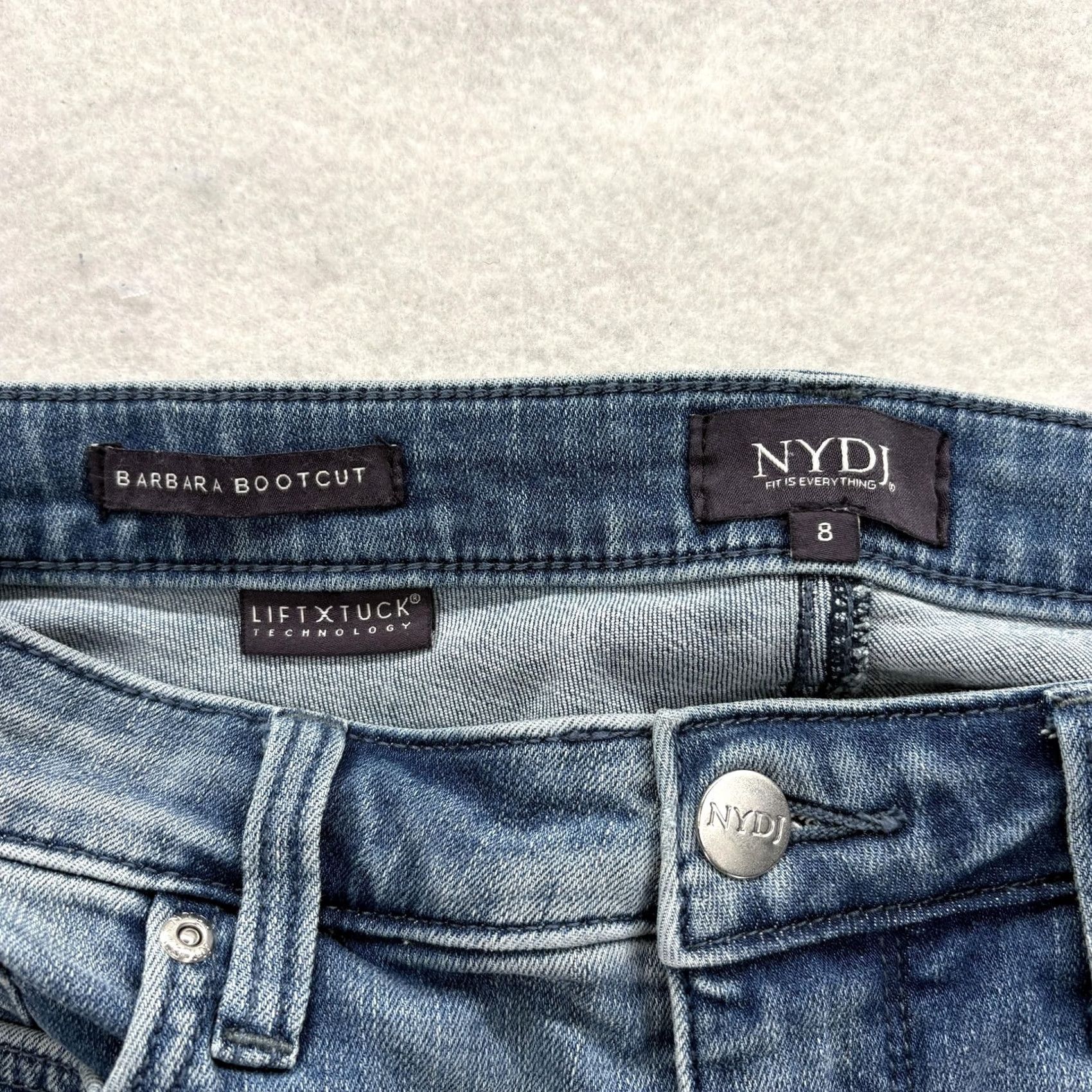 NYDJ NYDJ Womens Bootcut Jeans 8 Blue Medium Wash Mid Rise Stretch Shaping Size 30" / US 8 / IT 44 - 3 Thumbnail
