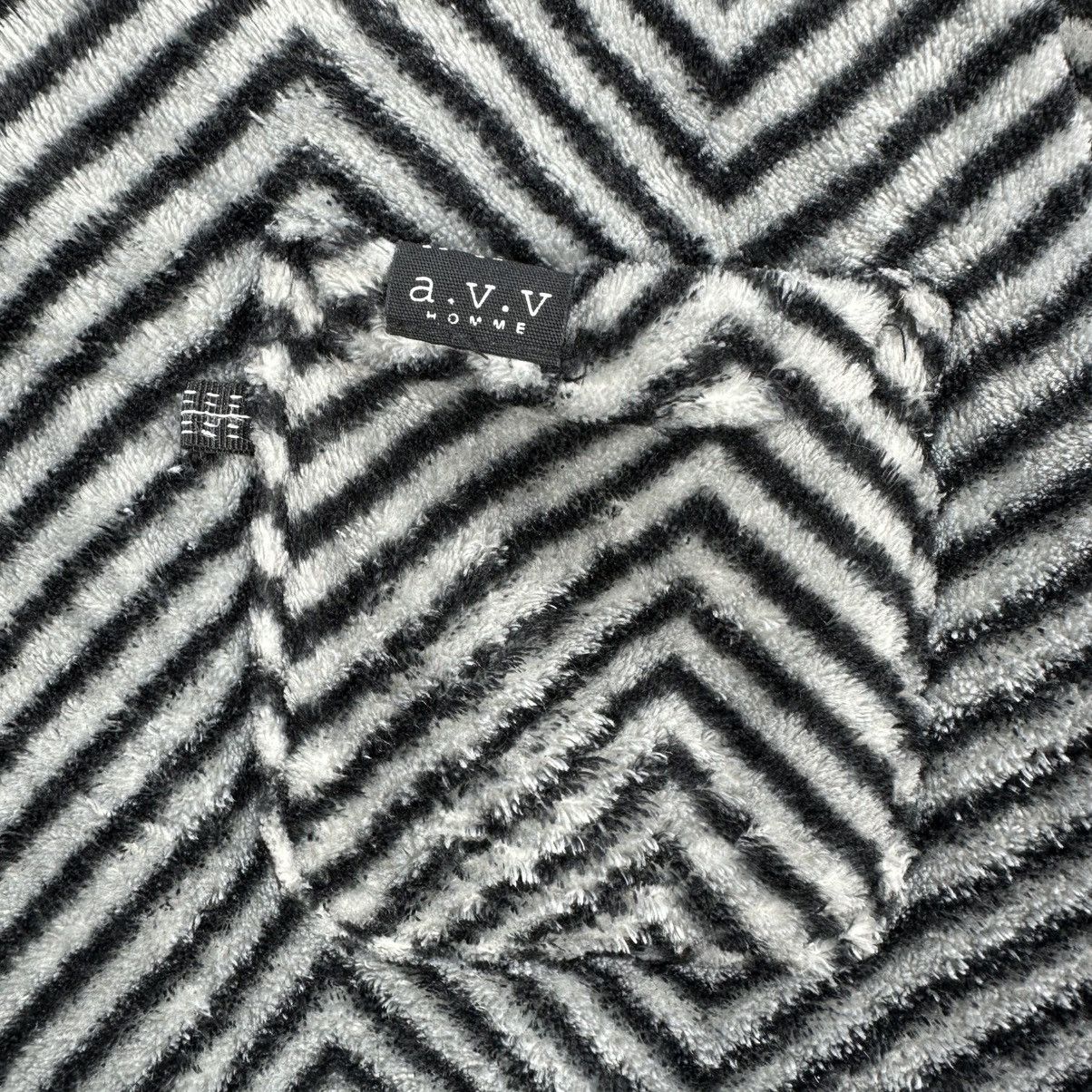 Japanese Brand Vintage A.V.V Homme Pullover Herringbone Fleece Turtle Neck Size US M / EU 48-50 / 2 - 9 Thumbnail