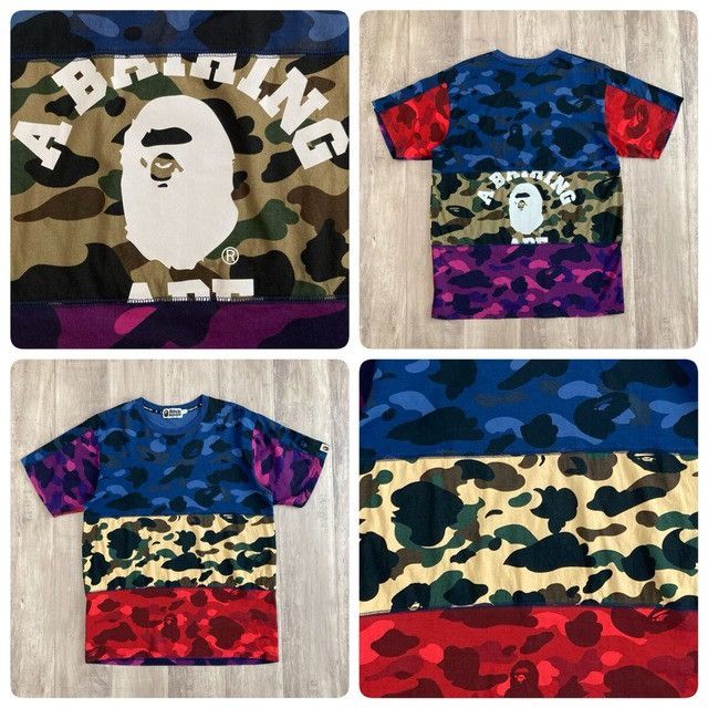 Bape BAPE CRAZY CAMO College Logo T-Shirt a bathing ape Size US L / EU 52-54 / 3 - 1 Thumbnail