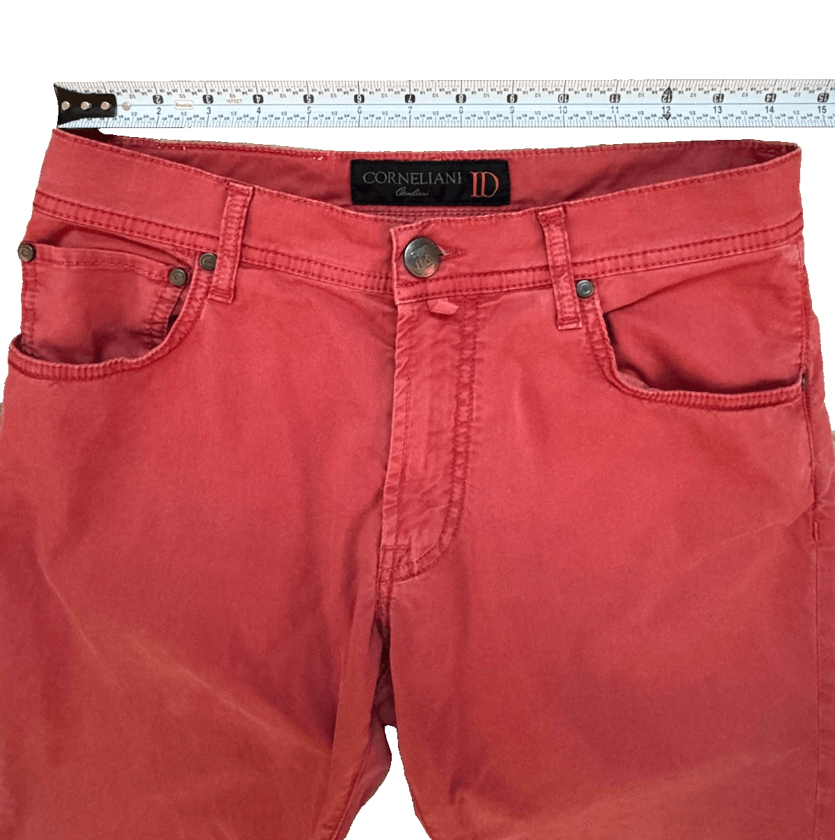 Corneliani Corneliani ID Pants Mens 30x32 Red Chino Flat Front Preppy Size US 30 / EU 46 - 6 Thumbnail