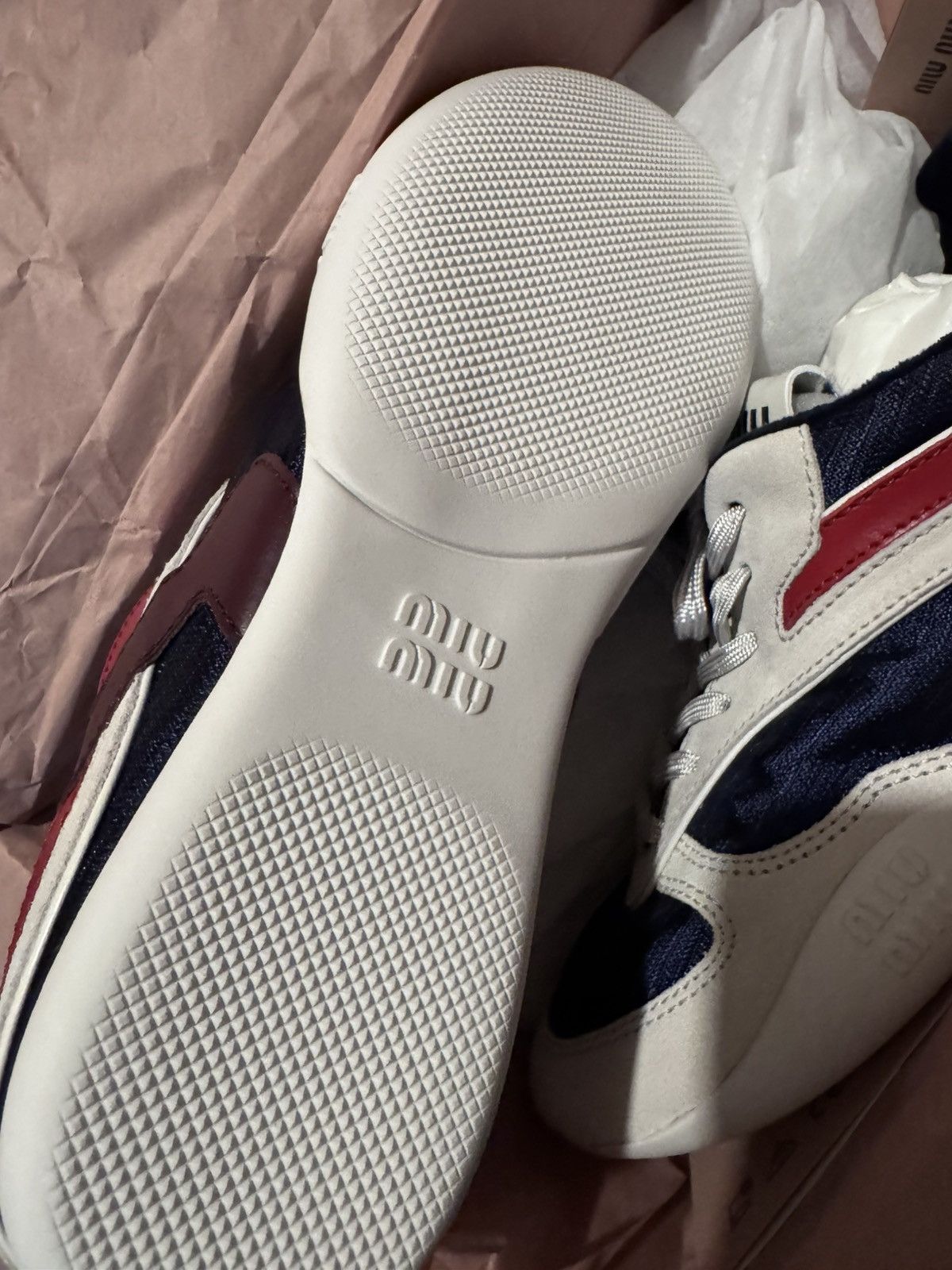 Miu Miu Miu Miu Gymnasium Technical Fabric and Suede Sneakers Size US 8 / IT 38 - 9 Thumbnail