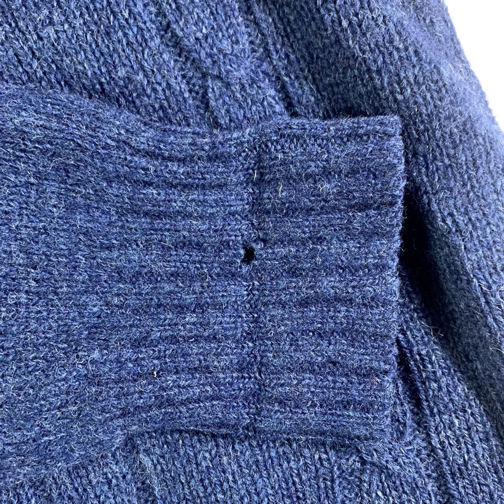 Vintage Andrew St. John Sweater Crewneck Pullover Knit Navy Blue 100% Wool Men's Large Regular Knit Style Fisherman 2 Holes Size US L / EU 52-54 / 3 - 6 Thumbnail