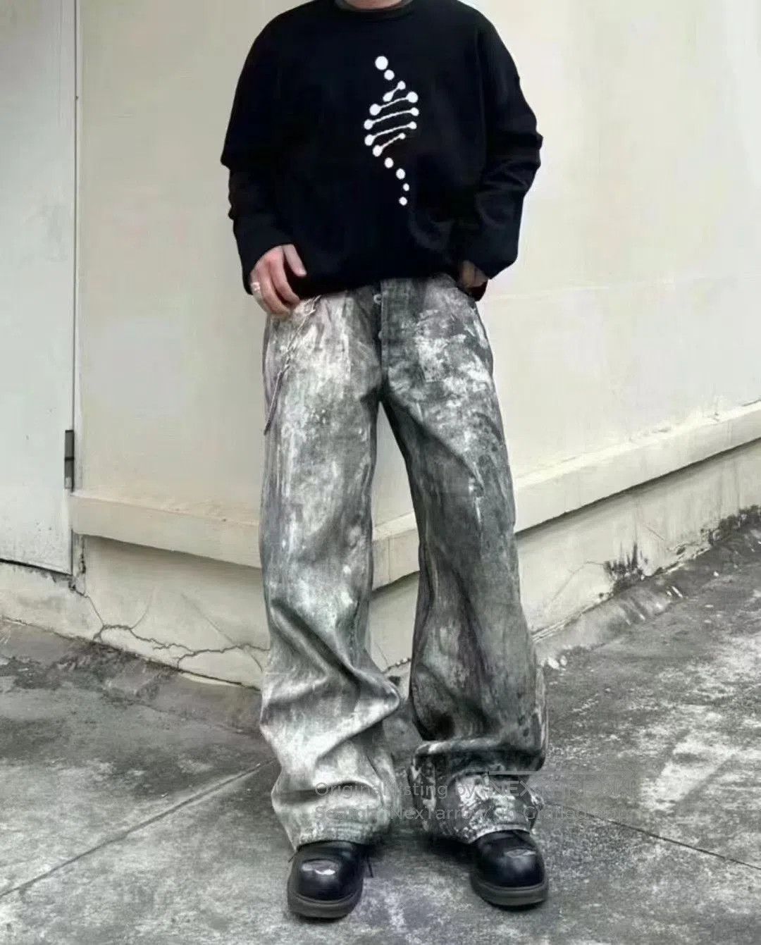 Acne Studios Acne Studios 1981 Splatter 3D Print Jeans. Size US 34 / EU 50 - 9 Thumbnail