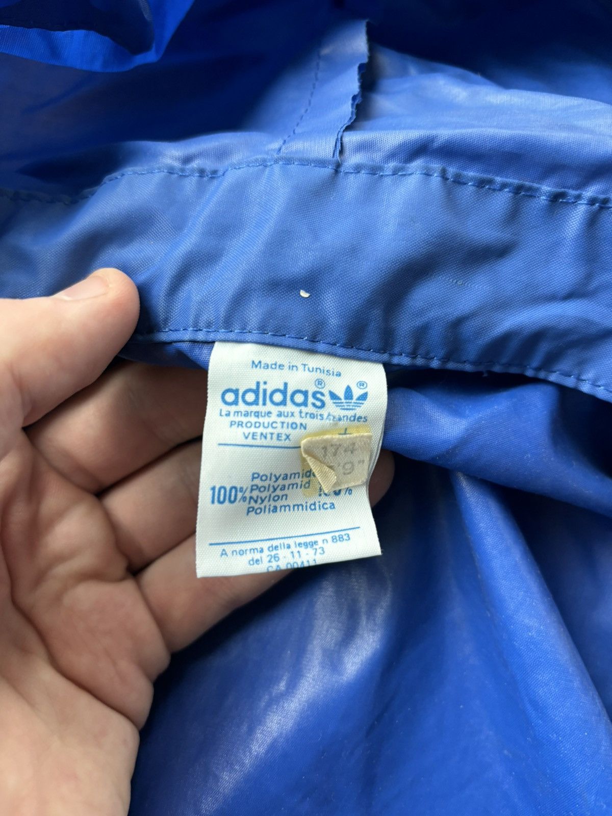 Adidas × Vintage Vintage Adidas Windbreaker Ventex Hooded 3 Stripe Track Jack Size US S / EU 44-46 / 1 - 11 Thumbnail