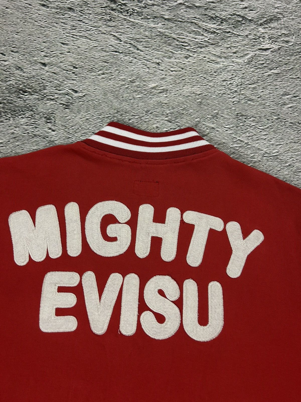 Evisu Evisu Mighty varsity jacket red big logo zip sweatshirt Size US XL / EU 56 / 4 - 9 Thumbnail