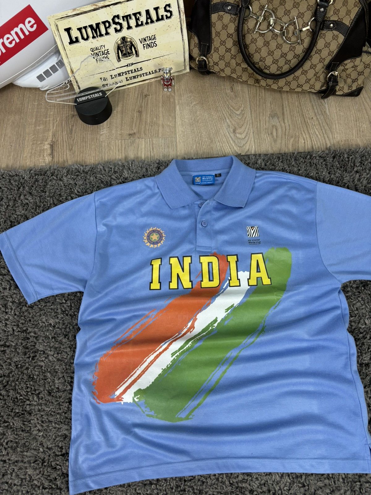 Japanese Brand × Vintage Vintage Hip Hop Boxy India Cricket Jersey Skate Y2K Sport Size US XL / EU 56 / 4 - 3 Thumbnail