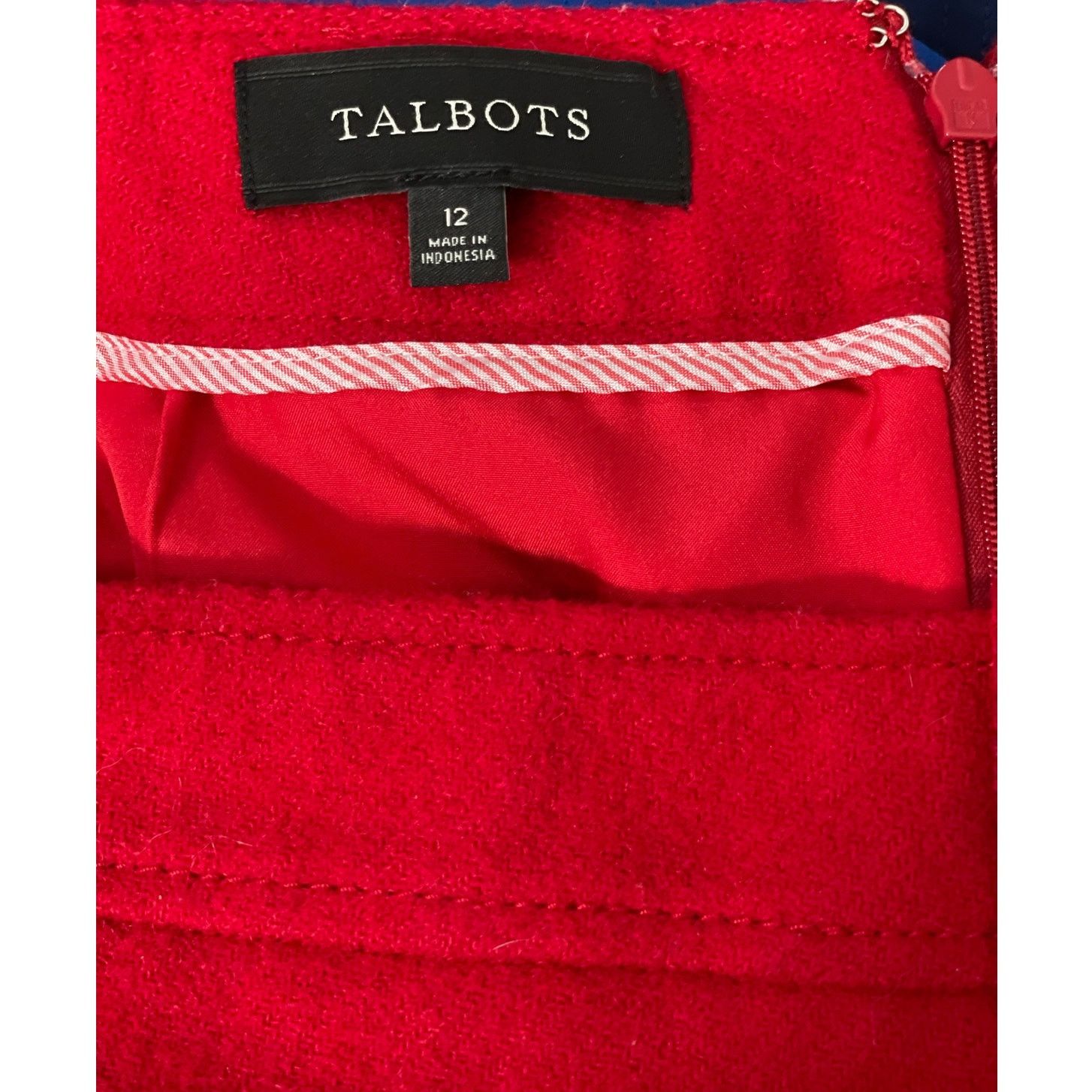Other Talbots Wool Blend Chic Mini Skirt Women's 12 Red Size 34" / US 12 / IT 48 - 7 Thumbnail