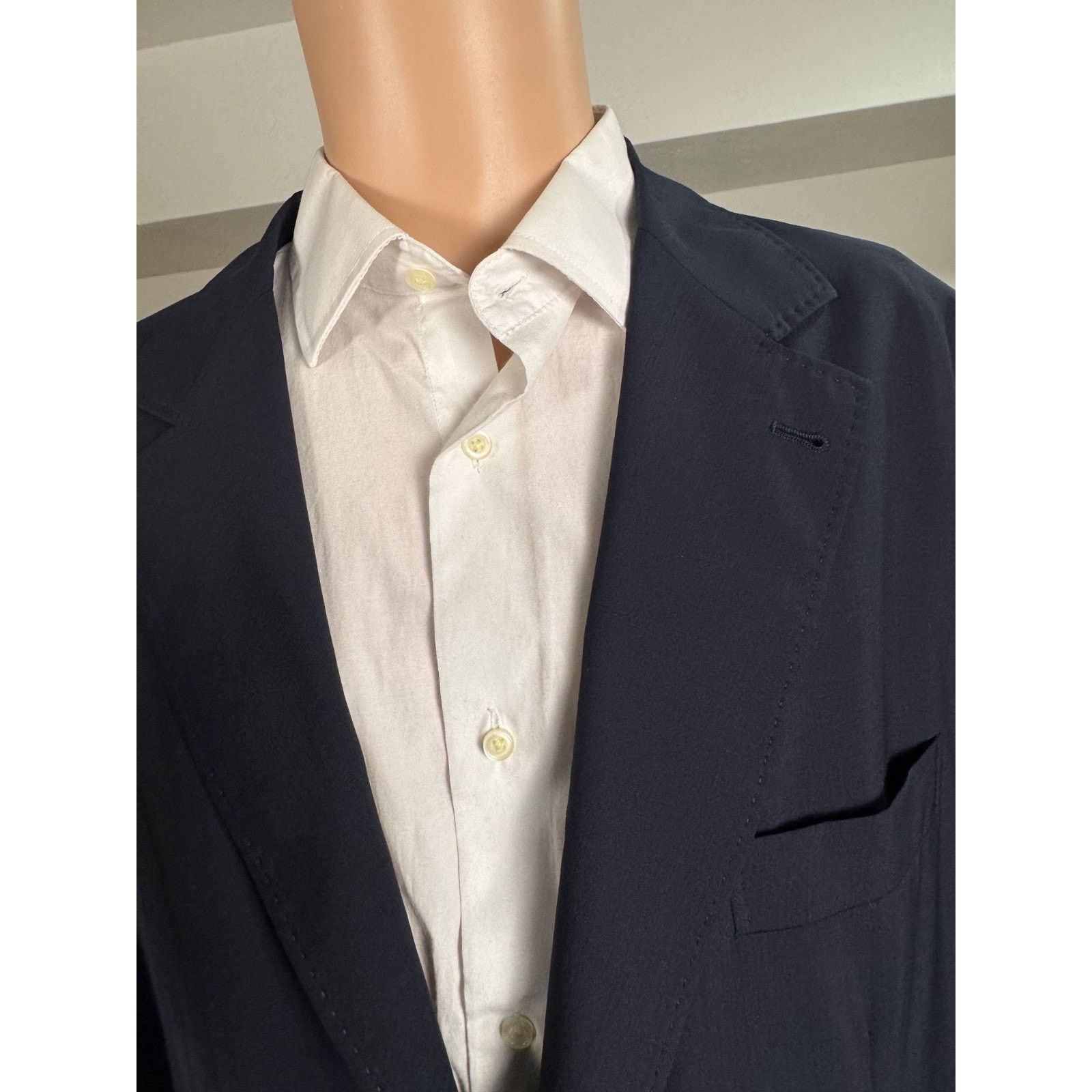 Brunello Cucinelli Brunello Cucinelli Navy Blue Unstructured Blazer jacket 48R Size 48R - 2 Thumbnail
