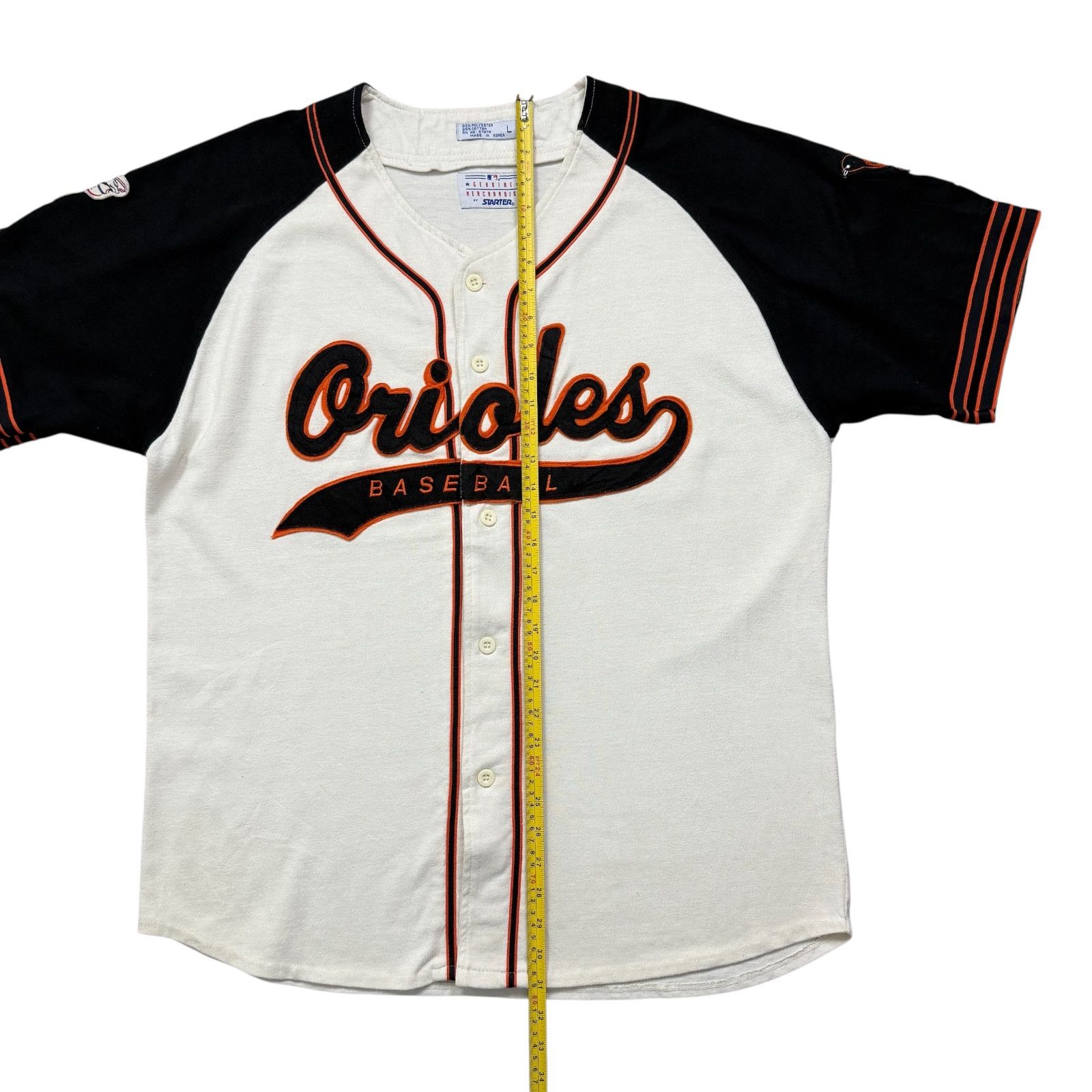 MLB VTG 90s BALTIMORE ORIOLES STARTER SCRIPT LOGO JERSEY Size US L / EU 52-54 / 3 - 6 Thumbnail