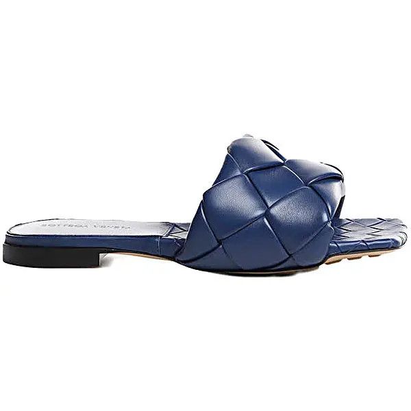Bottega Veneta o1bcso1str0225 Lido Flat Sandals in Blue Size US 6 / IT 36 - 1 Thumbnail