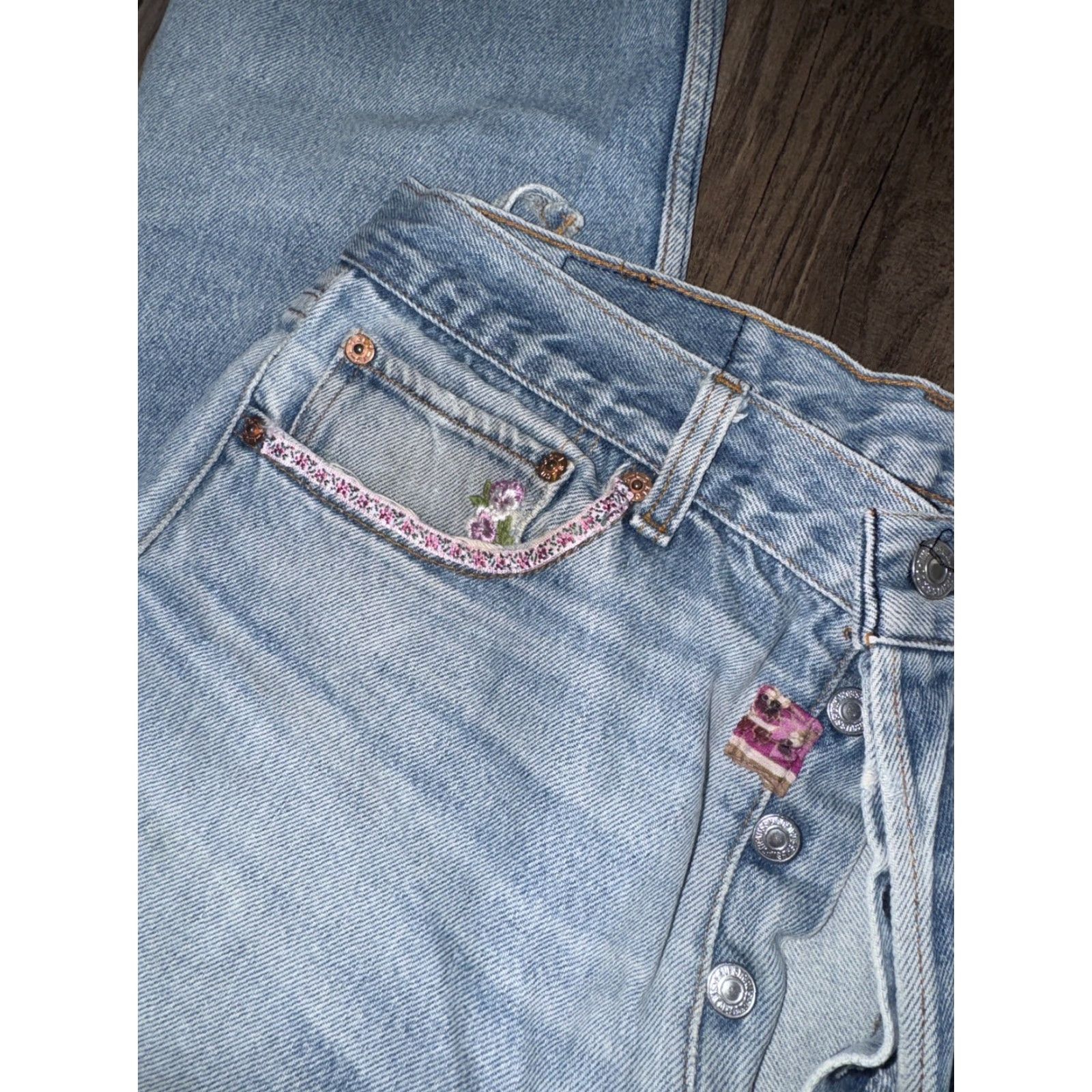 Levi's VINTAGE Levi’s Denim Jeans Blue 32x21 90s Patch Tapered Men Size US 32 / EU 48 - 6 Thumbnail