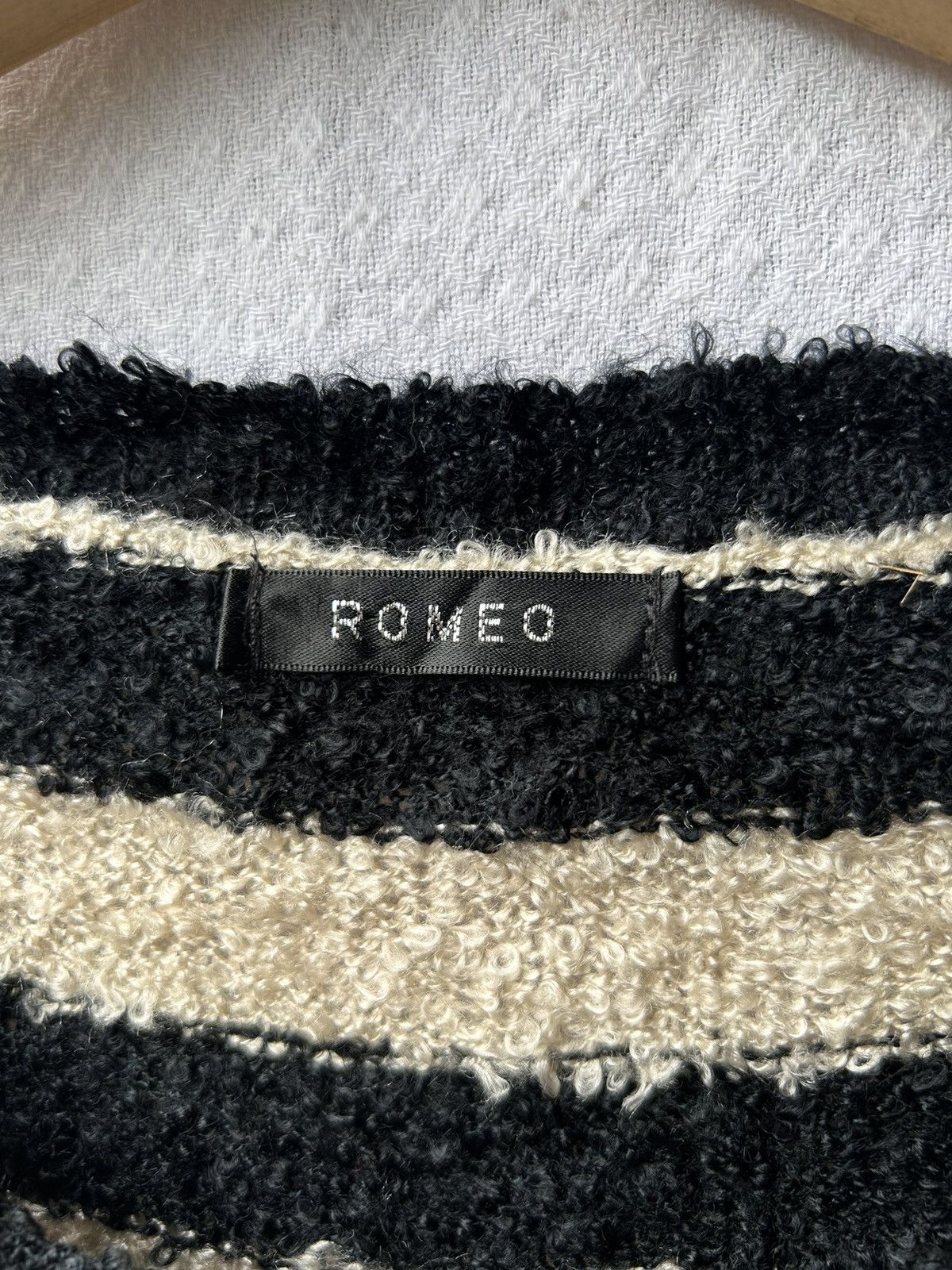 Japanese Brand Japanese Romeo knit fuzzy mohair striped Isseymiyake styled Size US M / EU 48-50 / 2 - 5 Thumbnail