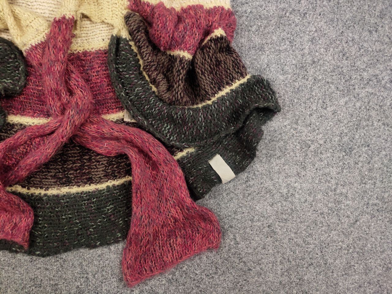 Diesel Vintage Diesel Hand Knit Sweater Wool Mohair Blend Poncho Size ONE SIZE - 5 Thumbnail