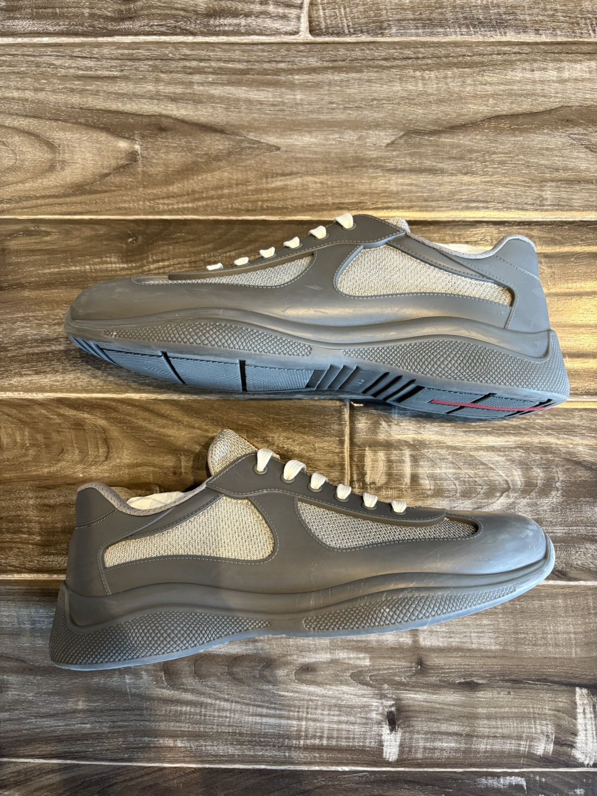 Prada Prada America's Cup Soft rubber sneakers - steel gray Size US 12 / EU 45 - 1 Thumbnail