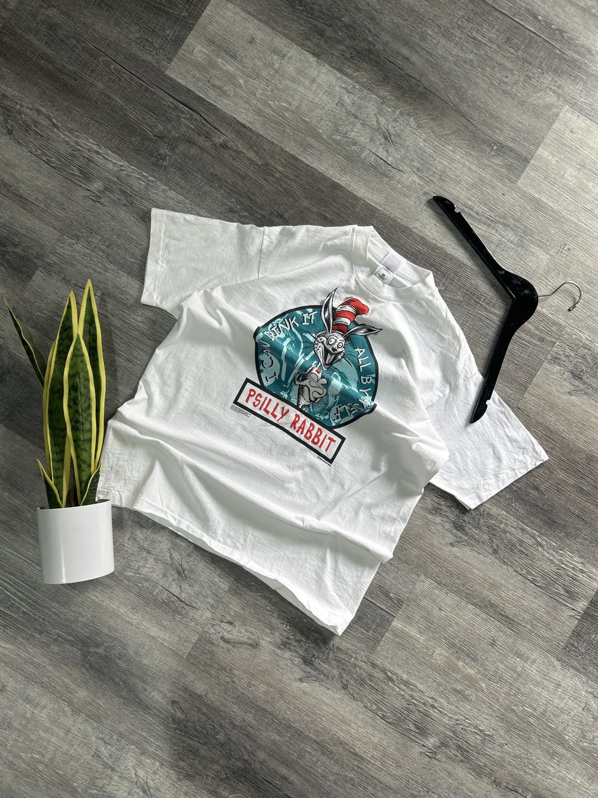 Fruit Of The Loom × Vintage Psilly Rabbit 90s Dog Eat Dog Punk Shirt Size US XL / EU 56 / 4 - 1 Thumbnail