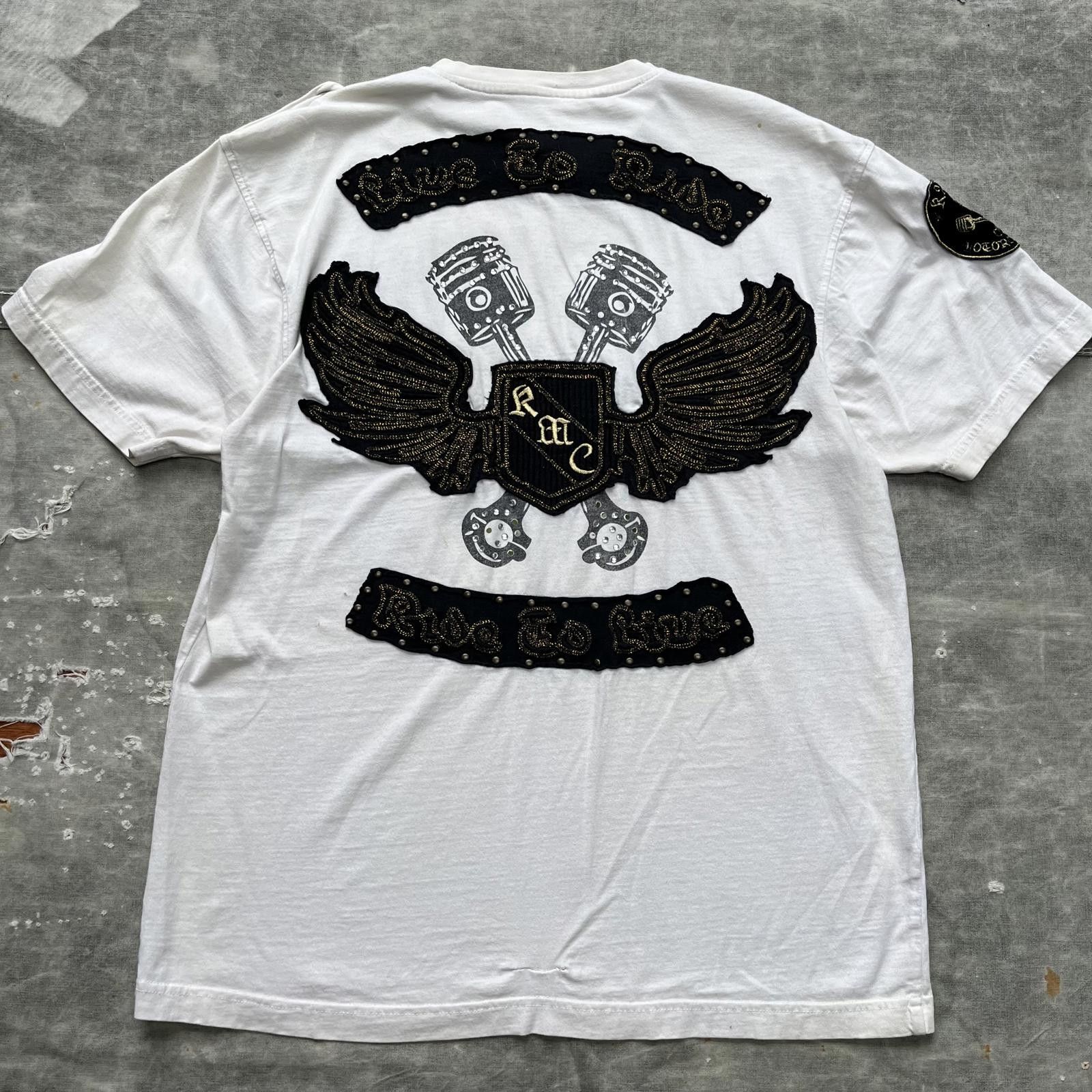 Vintage Vintage Y2K Embroidered Affliction Grunge Motorcycle Shirt Size US L / EU 52-54 / 3 - 1 Thumbnail