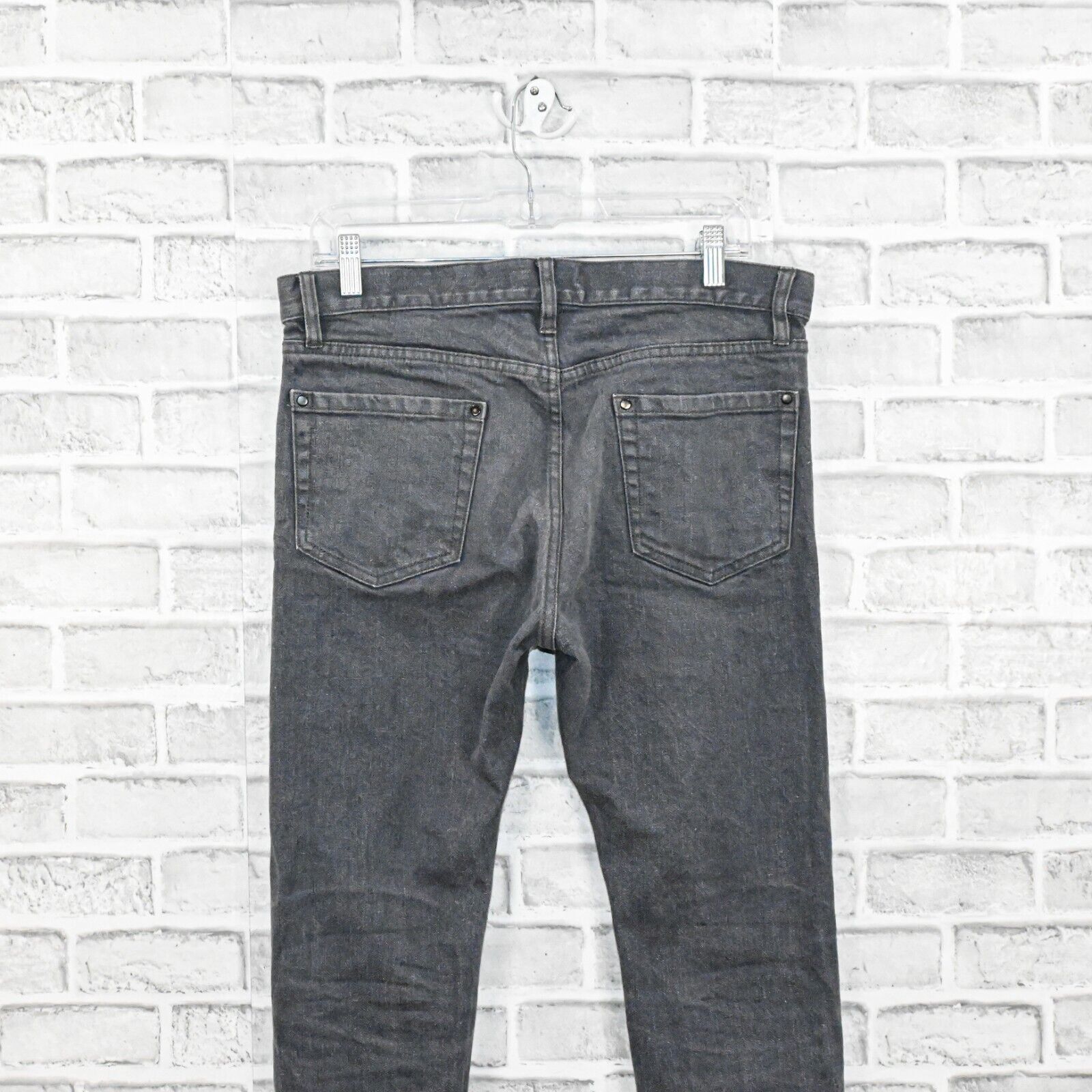 John Varvatos John Varvatos Collection Grey washed denim Jeans skull stud Size US 31 - 6 Thumbnail