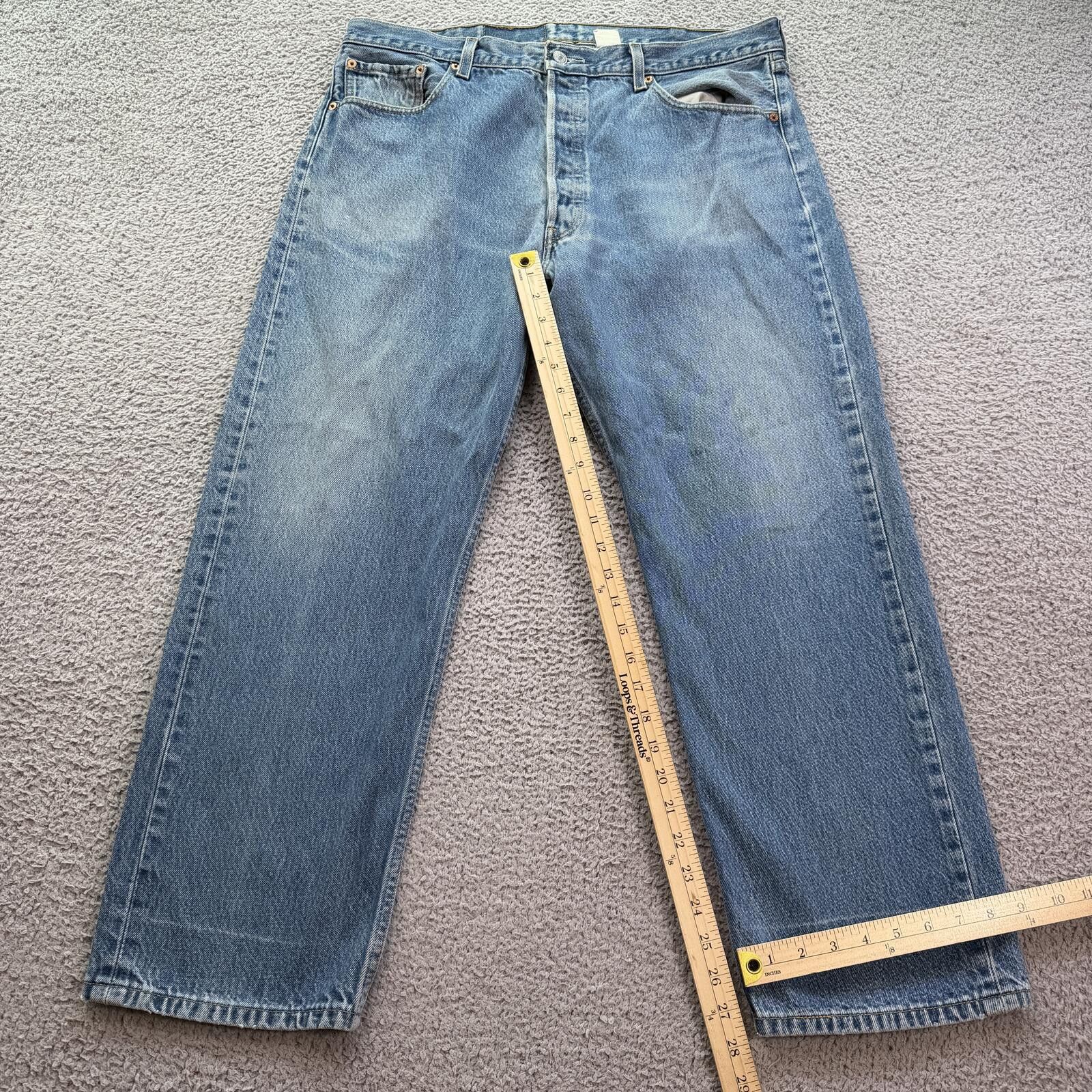 Levi's Vintage Levis 501 Jeans 38 Light Wash Distressed Faded Baggy Size US 38 / EU 54 - 4 Thumbnail