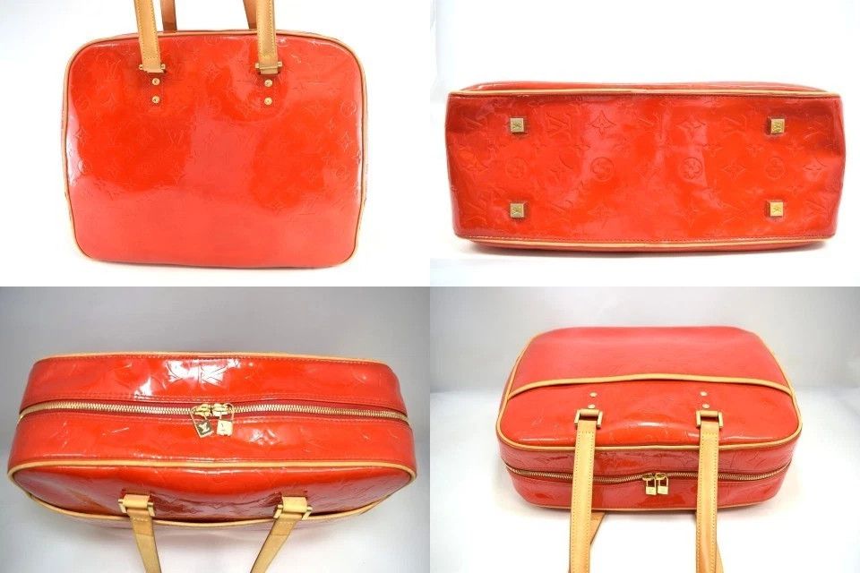 Louis Vuitton Louis Vuitton Sutton Hand Bag Vernis Leather Red M91080 Size ONE SIZE - 2 Thumbnail
