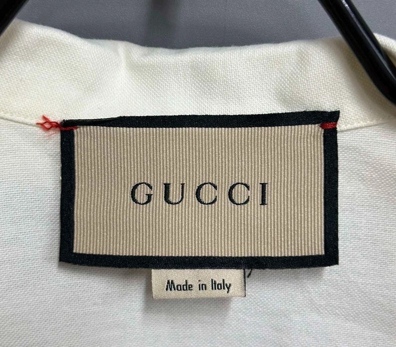 Gucci Gucci Palm love embroidered white shirt 2502-Nextarrow Size US S / EU 44-46 / 1 - 5 Thumbnail