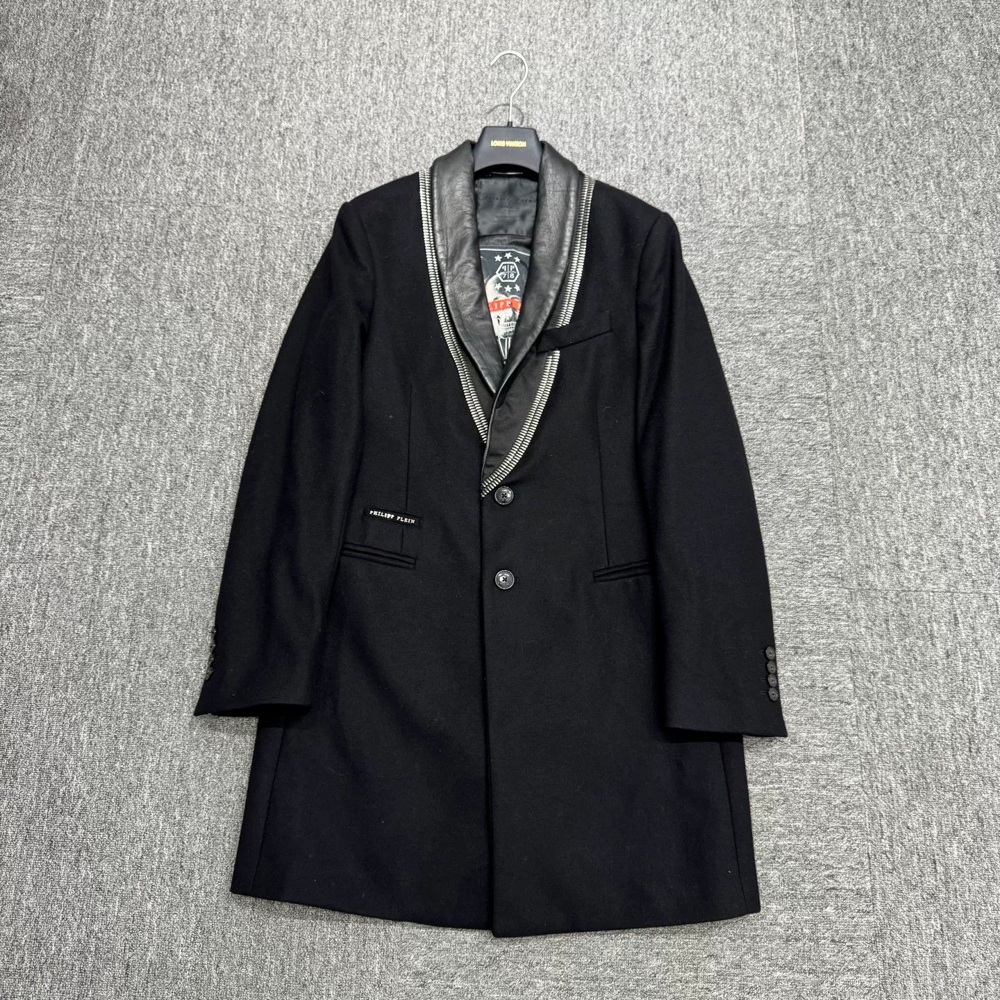 Philipp Plein Philipp Plein Wool Leather Panel Coat Size US M / EU 48-50 / 2 - 1 Thumbnail