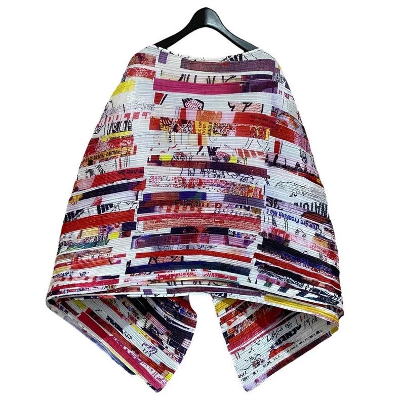 Issey Miyake Issey Miyake Red and white color-blocked shawl Size S / US 4 / IT 40 - 2 Thumbnail