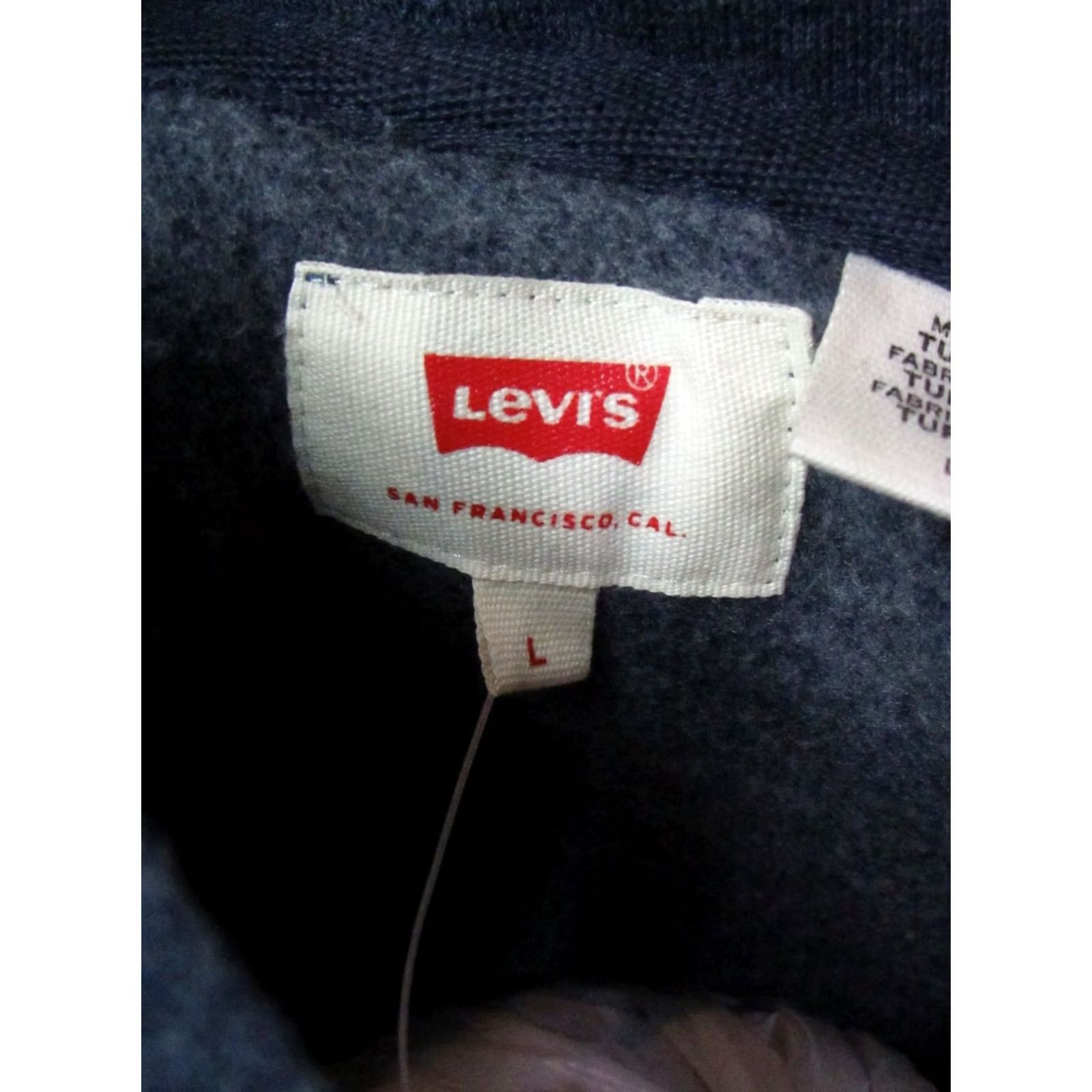 Levi's Levi's Hooded Jacket Mens Large Blue Lined Full Zip Sweatshirt Work Wear Size US L / EU 52-54 / 3 - 7 Thumbnail