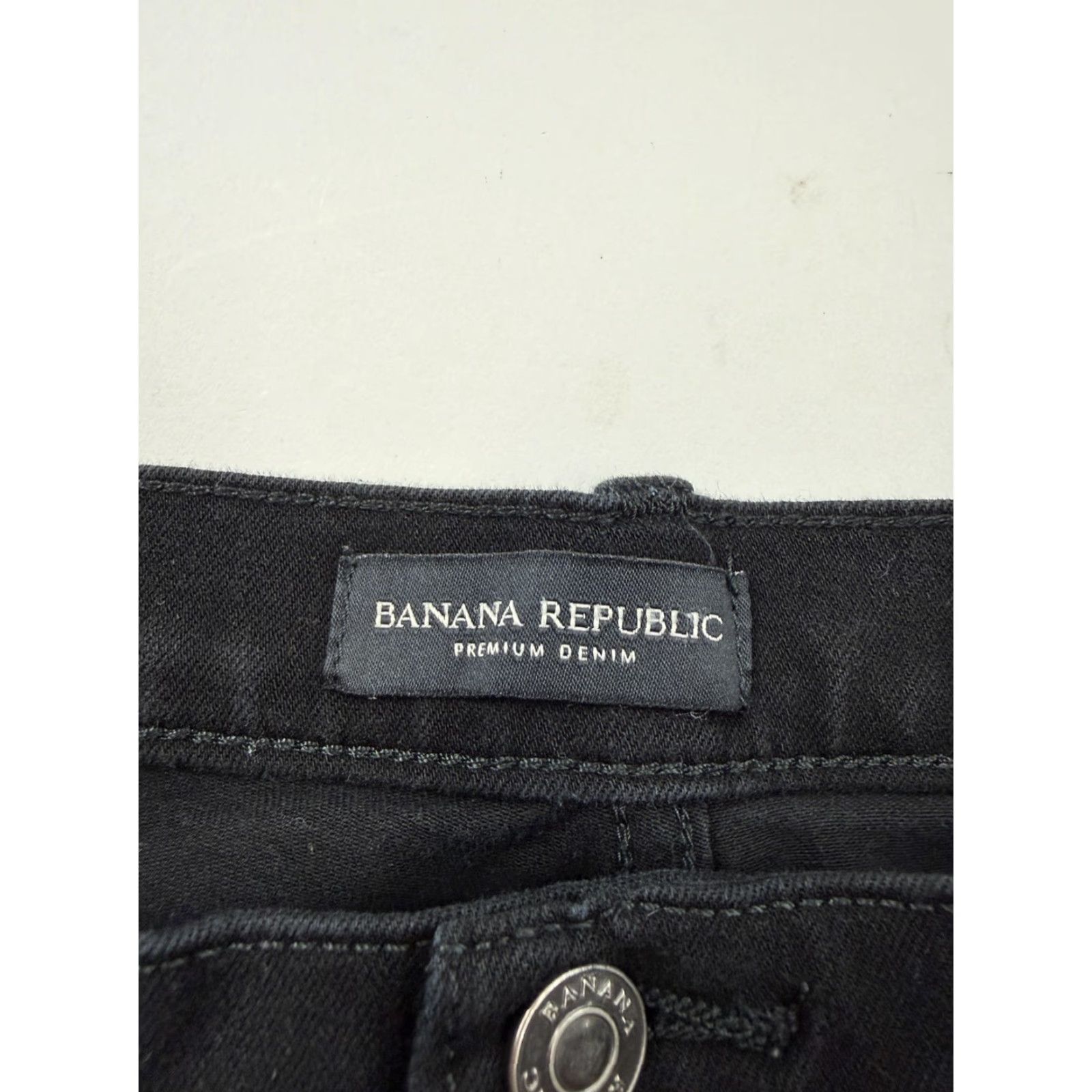 Banana Republic Banana Republic Jeans Womens 33 Black Skinny Fit Distressed Stretch Denim Size 24" / US 00 / IT 34 - 5 Thumbnail