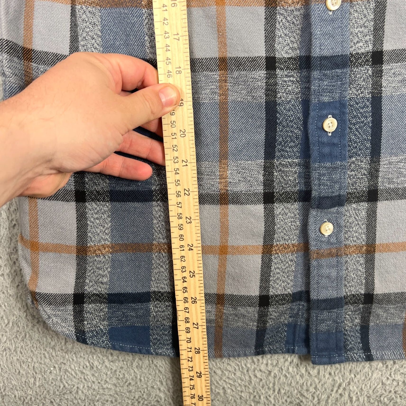 The North Face VINTAGE The North Face Flannel Shirt Mens Large Gray Striped Long Sleeve Casual Outdoor Button-Up Size US L / EU 52-54 / 3 - 3 Thumbnail