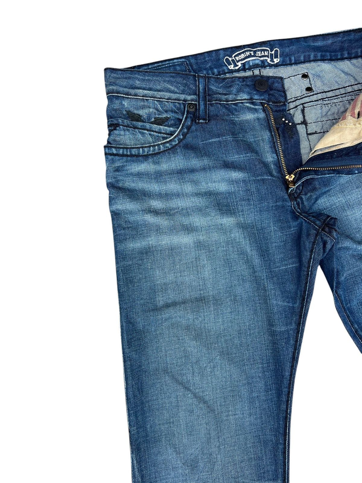 Robins Jeans Y2K Robin’s Jean Born To Be Wild Dirty Denim Jeans Size US 31 - 6 Thumbnail