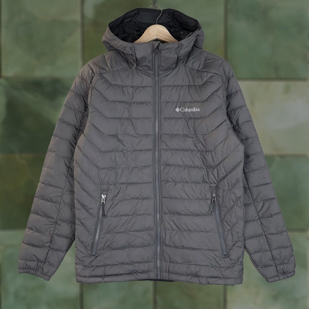 Vintage Columbia Jacket Mens XS Gray Hooded Full Zip Puffer Omni-Heat Packable Size US XS / EU 42 / 0 - 1 Thumbnail
