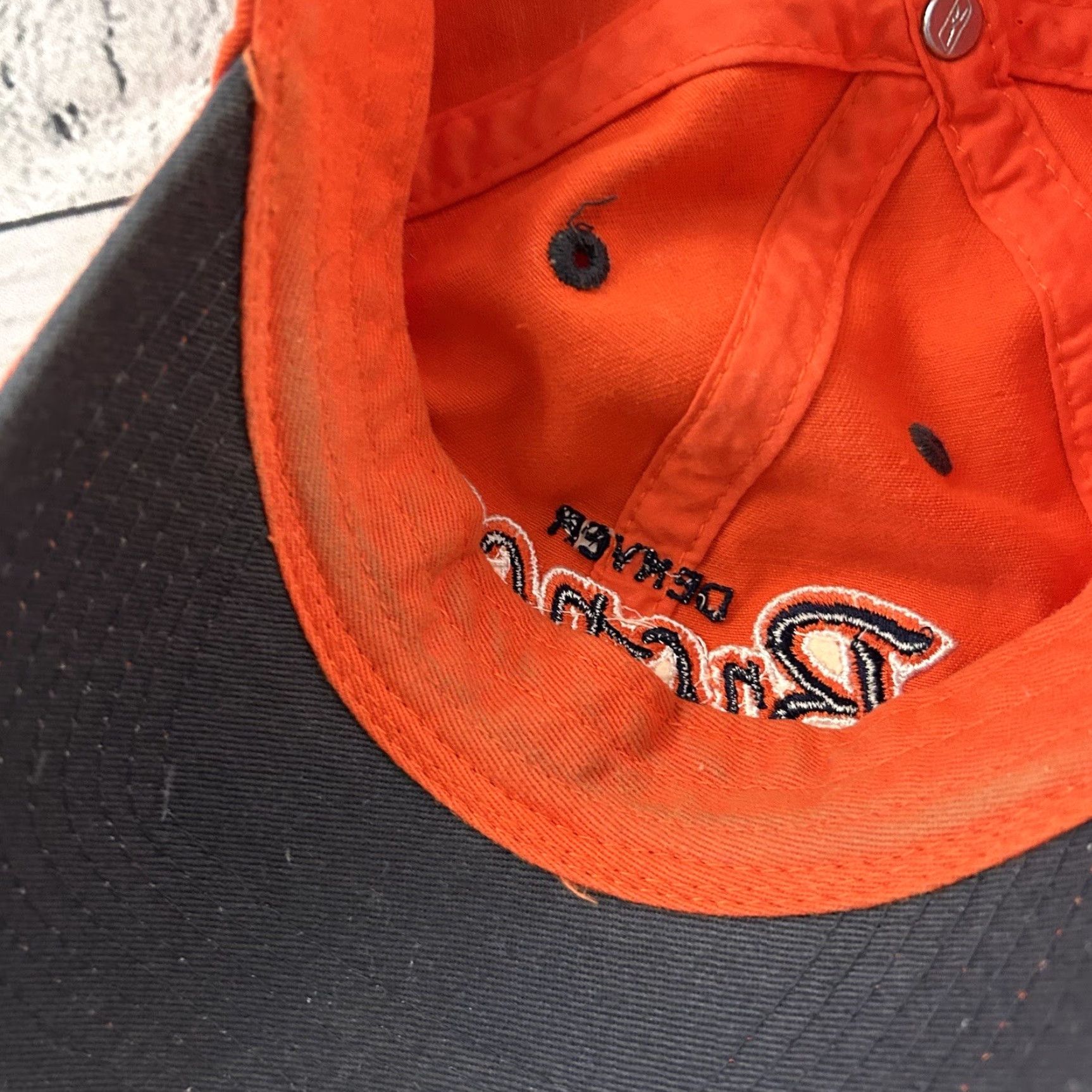 Reebok Reebok Denver Broncos Script Adjustable Dad Hat Men's Orange Size ONE SIZE - 4 Thumbnail