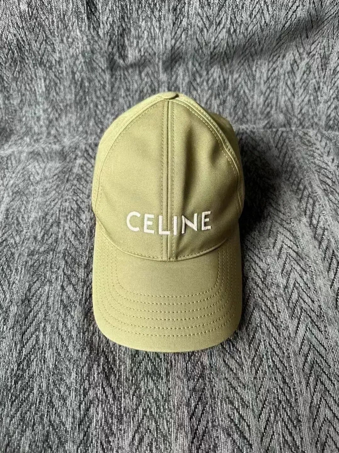 Celine Celine Khaki Embroidered Logo Baseball Cap. Size ONE SIZE - 1 Thumbnail