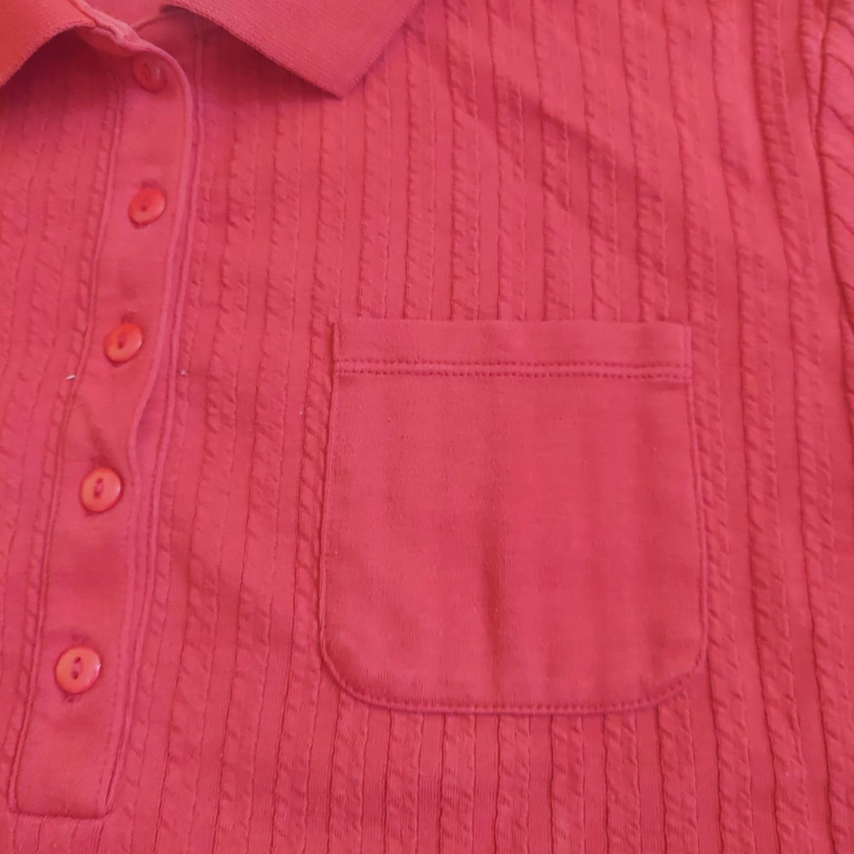 Vintage Together Classics Men’s Red Button Long Sleeve Polo Shirt PM Petite Size Size US M / EU 48-50 / 2 - 7 Thumbnail